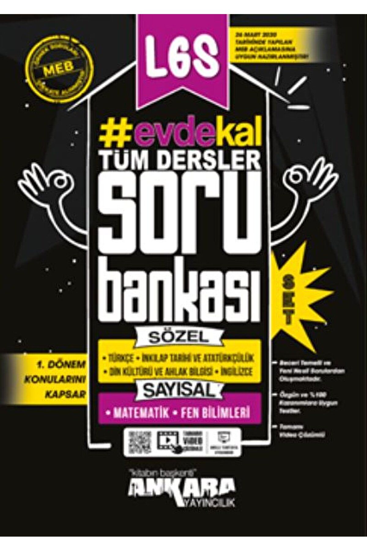 Ankara Yayıncılık LGS 1. Dönem Evde Kal Sayısal - Sözel Soru Bankası Seti / Ankara Yayıncılık / 9786052662236