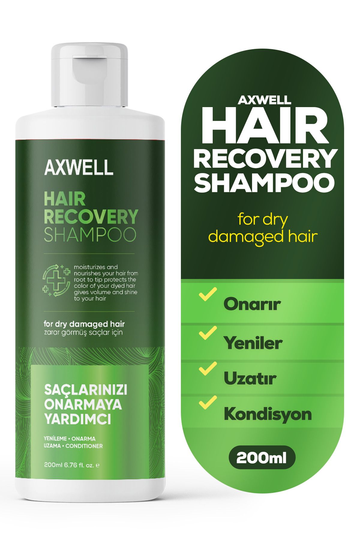 AXWELL Kuru Ve Yıpranmış Saçlar İçin Sedefli For Dry Damaged Hair Shampoo