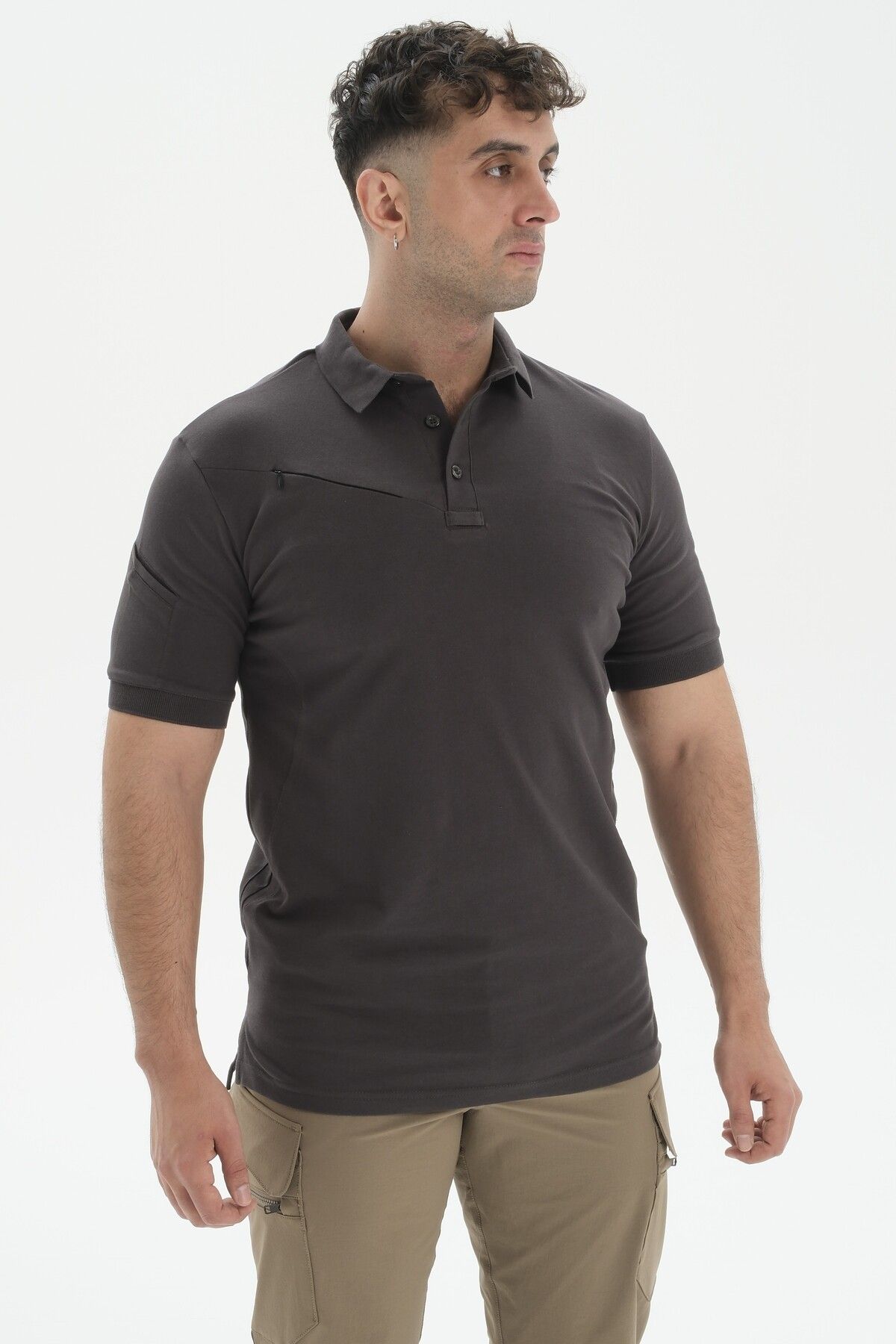 SOUTH COL Surface Erkek Tactical Polo Taktik T-shirt Nefes Alabilen Esnek Kumaşlı Sırtı Fileli Cep Detaylı