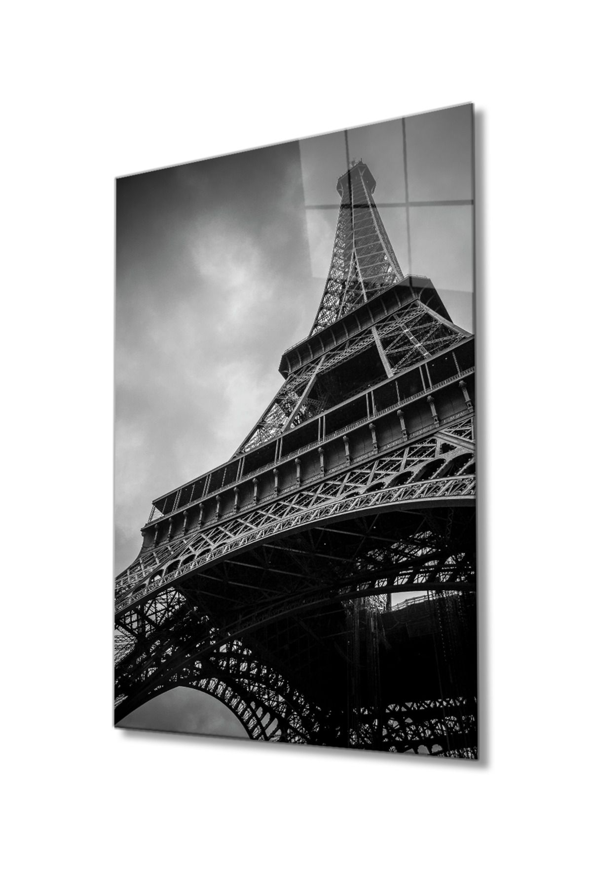 Rosyvien Fransa Paris Eyfel Kulesi Doğa Şehir Manzarası Cam Tablo, Ev Ofis Duvar Dekoru, Hediyelik, Temperli