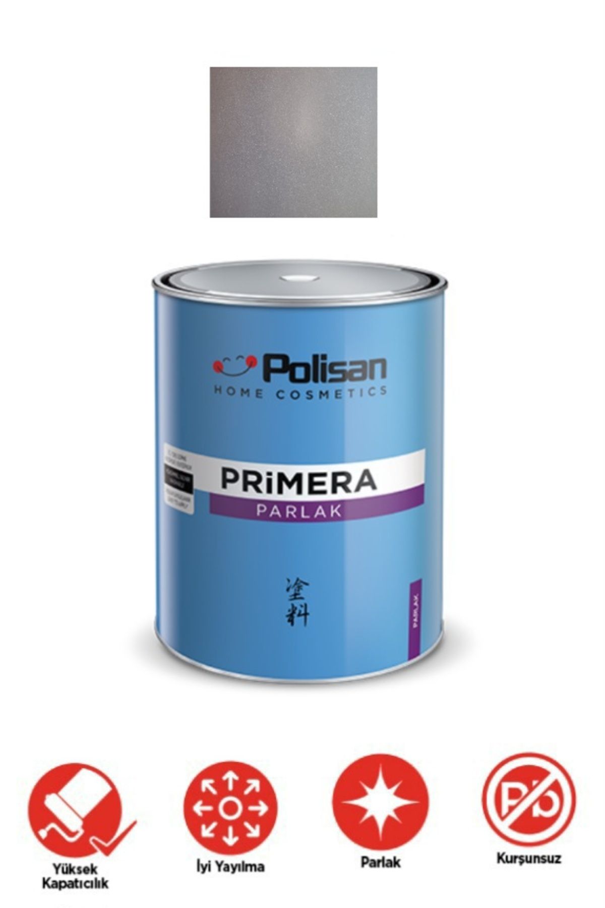 Polisan Primera parlak yağlı boya ALÜMİNYUM 096 0.75L
