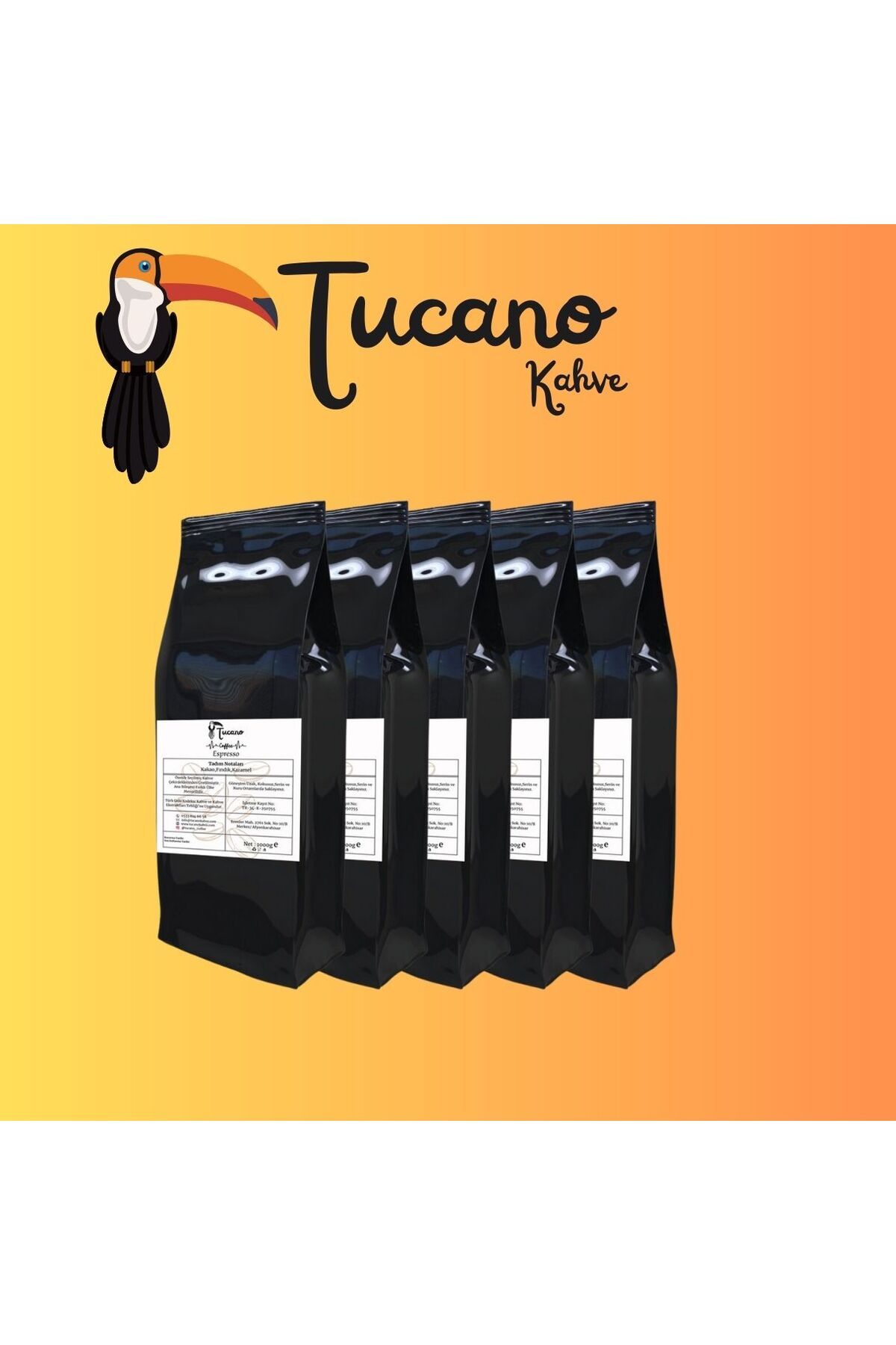 Tucano Espresso Kahve Çekirdek (5'li Avantaj Paket)