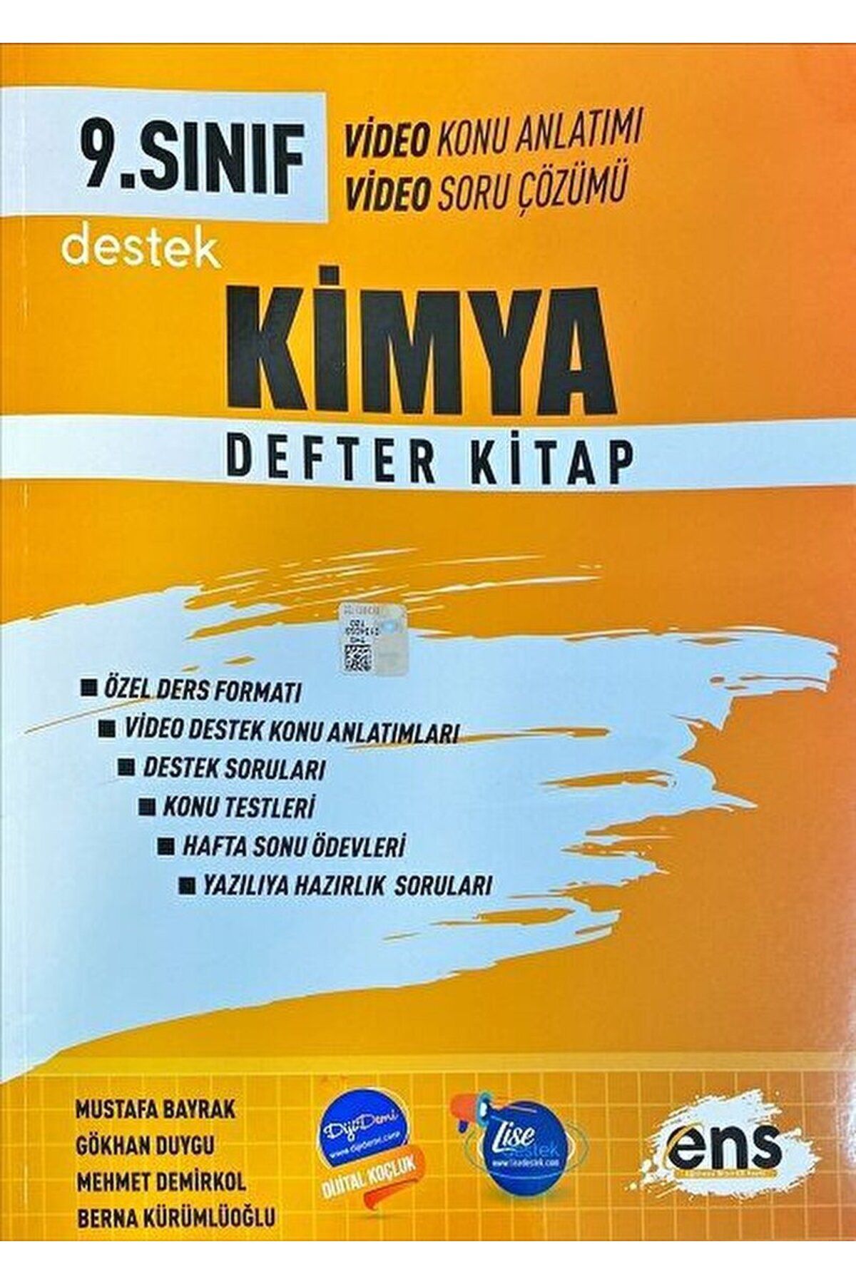 Ens Yayınları 9. Sınıf Kimya Destek Defter Kitap / Kolektif / ENS Yayınları / 9786057153371