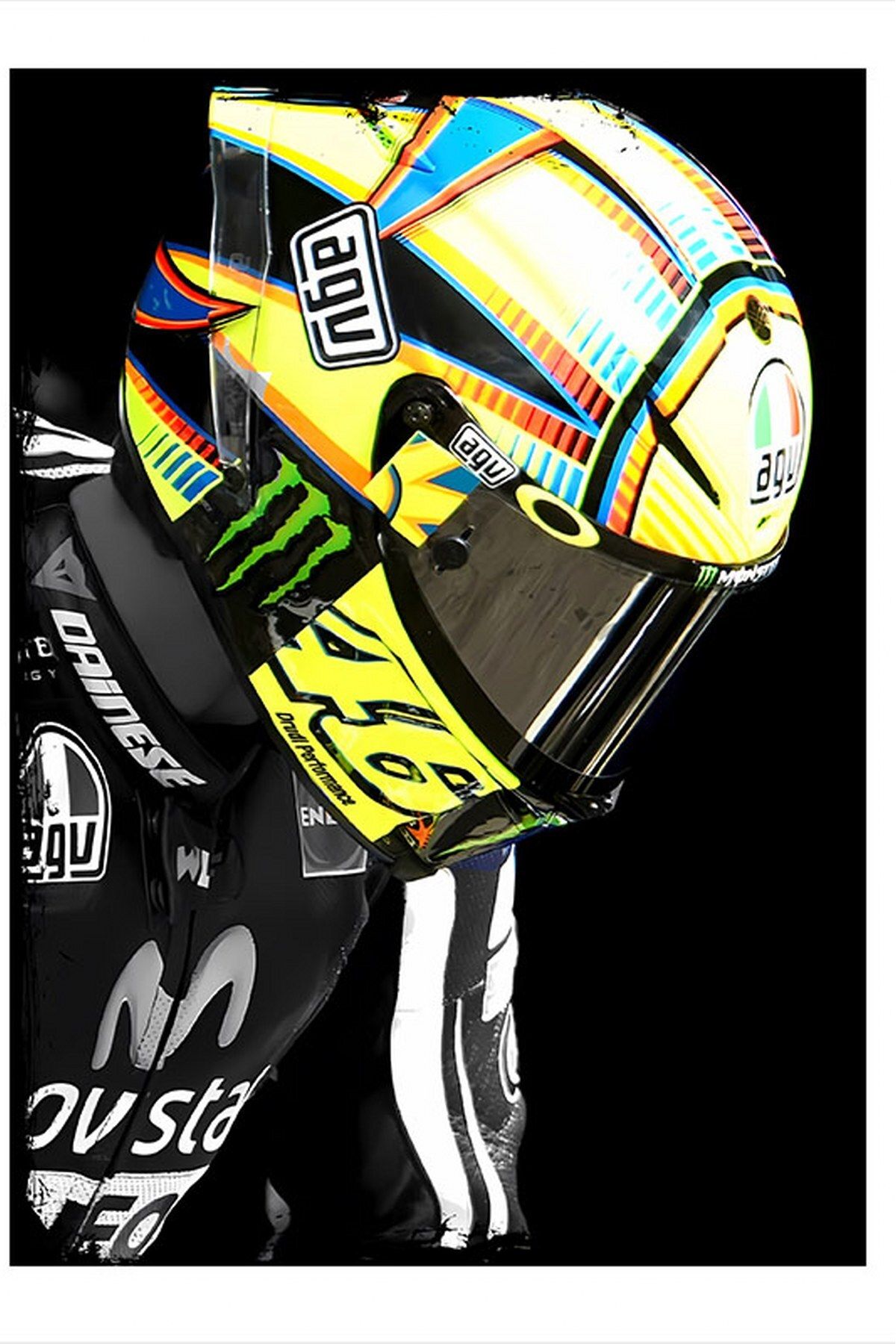 Teknomeg Karizma Tablo Valentino Rossi Yamaha Dekoratif Mdf Tablo 18cm X 27cm