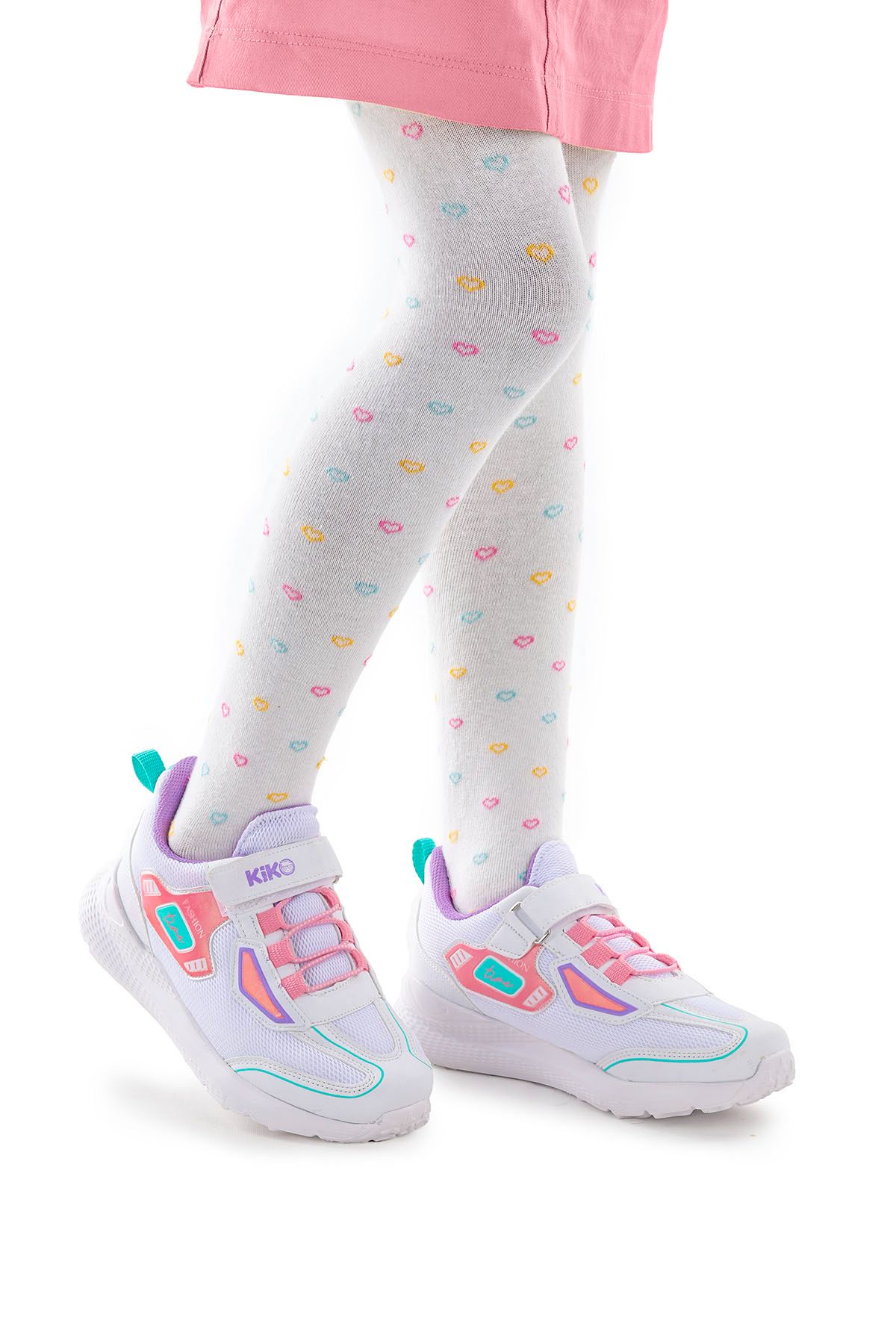 Kiko Kids Cırtlı Fileli Kız Çocuk Spor Ayakkabı 3003