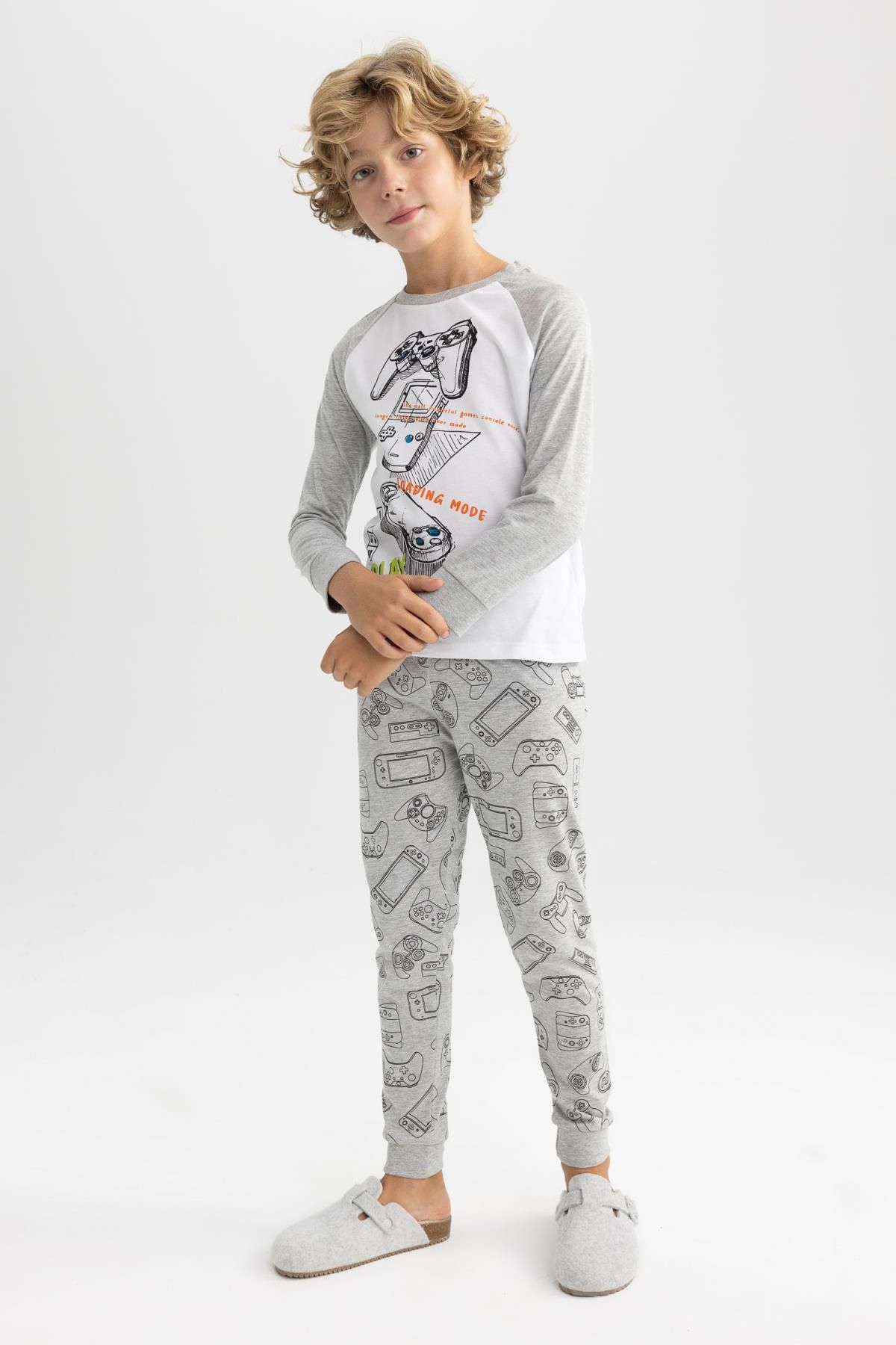 Defacto Erkek Çocuk Regular Fit Penye Pijama Takımı