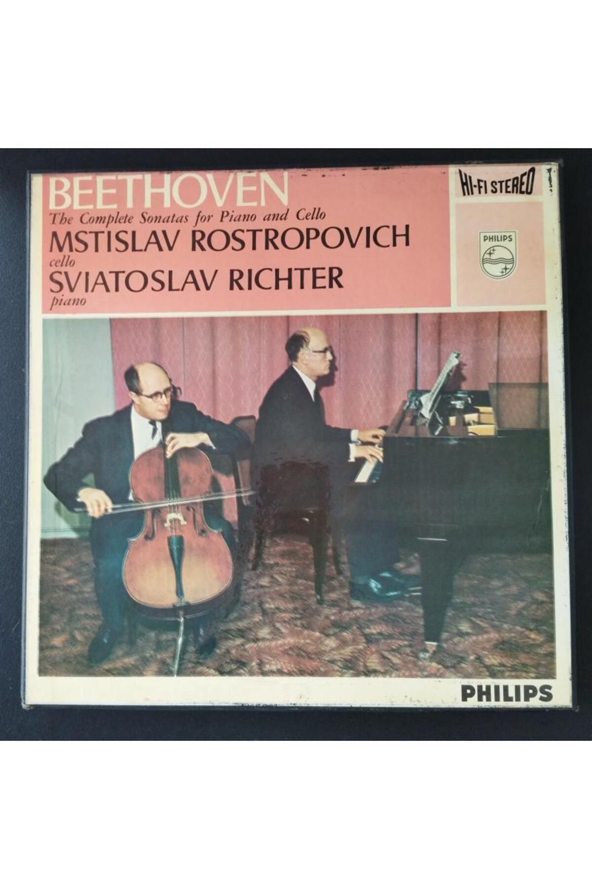 Plakperest Beethoven – The Complete Sonatas For Piano And Cello - 1963 İngiltere Basım Nadir 2xLP Box Set 2. el