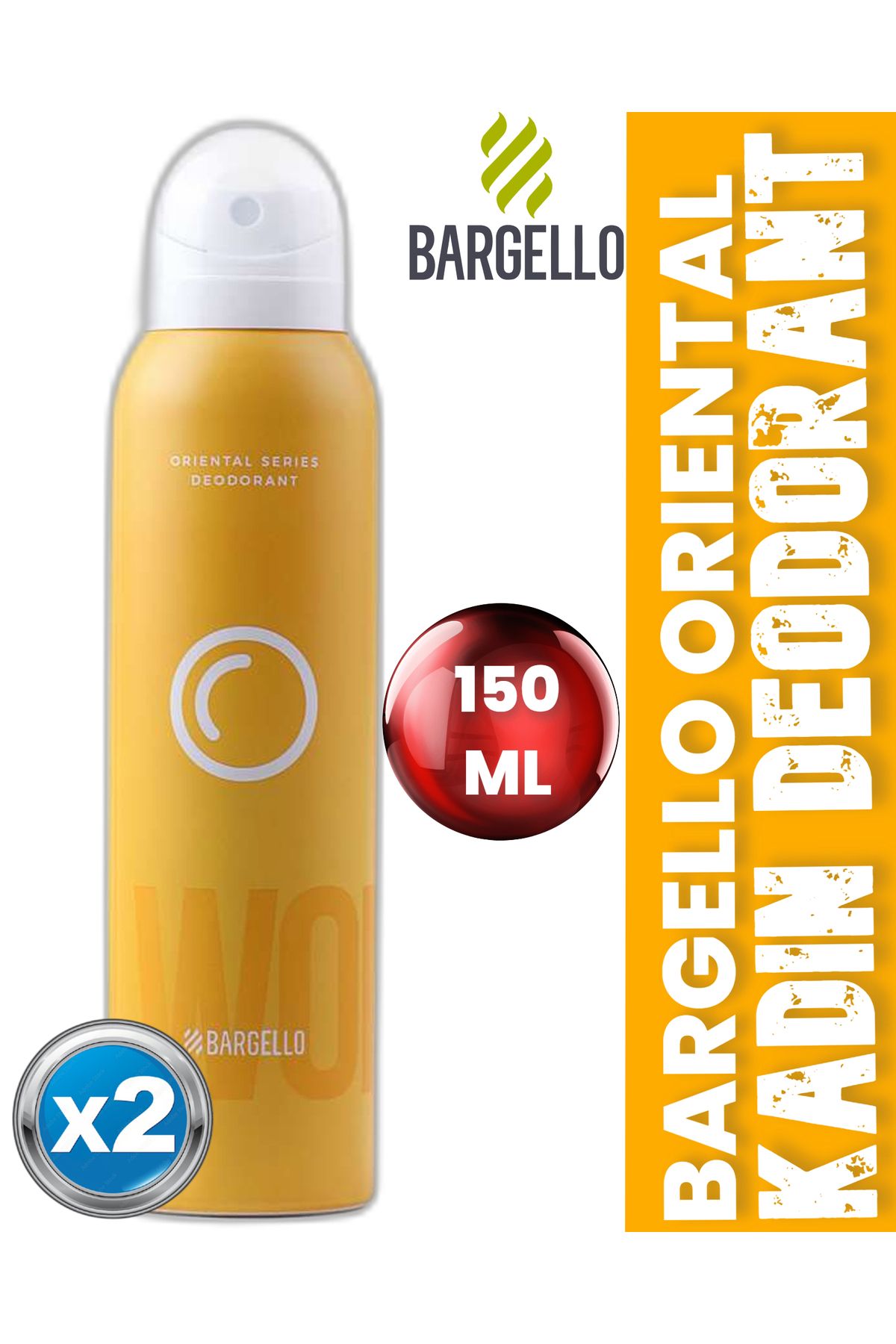 Bargello 2 Adet Parfümlü Yüksek Kalıcılıklı Kadın Deodorant 150 ml