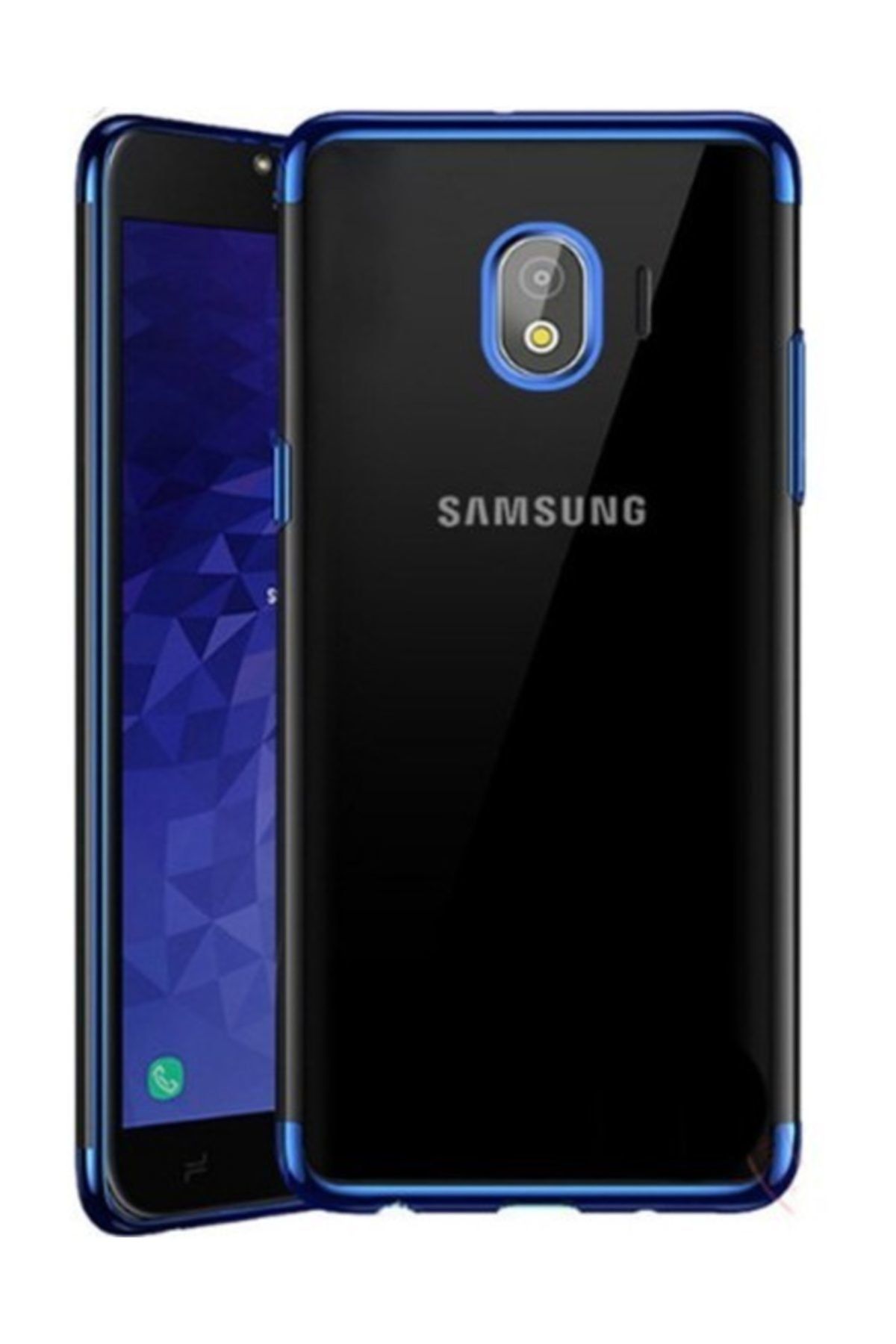 KNY Samsung Galaxy J4 Plus Kılıf 4 Köşe Renkli Şeffaf Laser Silikon