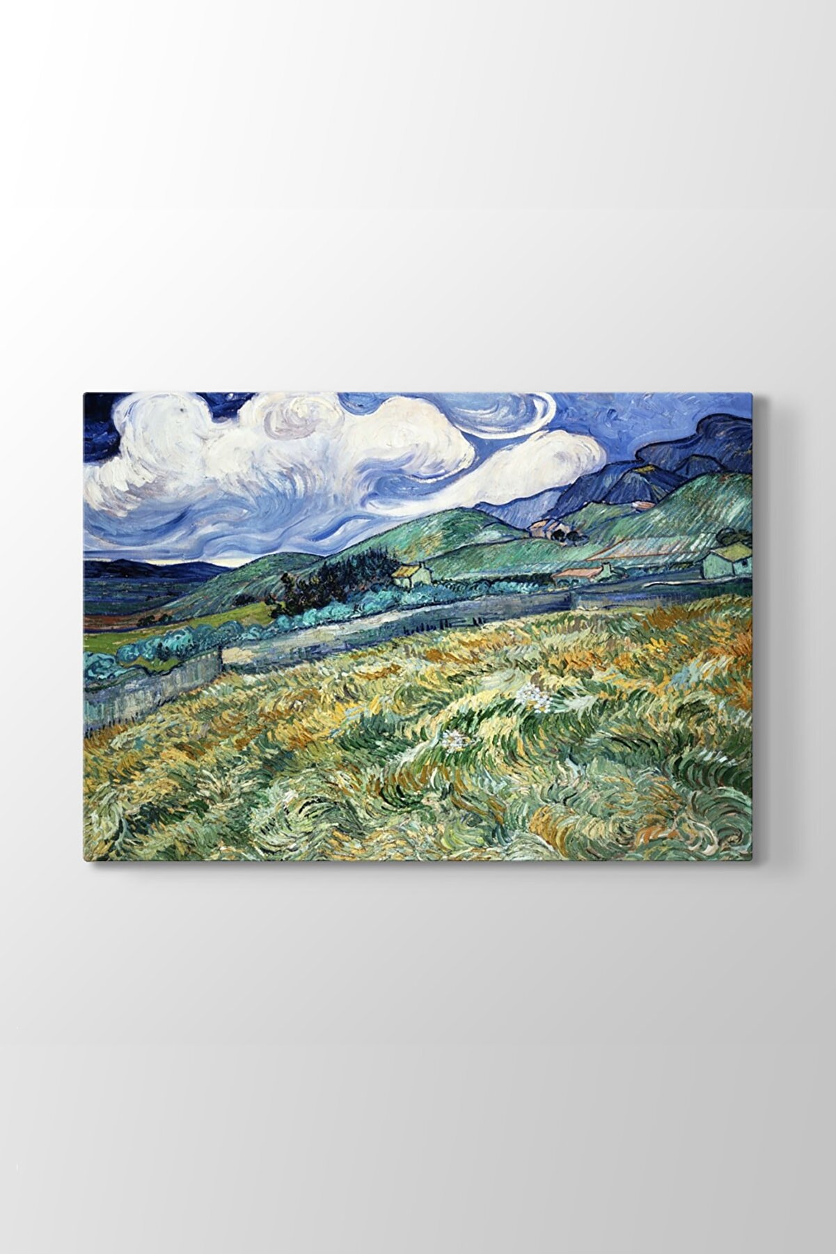 TabloShop Vincent van Gogh - Saint Remy Manzara Tablosu (Model 1) - (ÖLÇÜSÜ 75x50 cm)