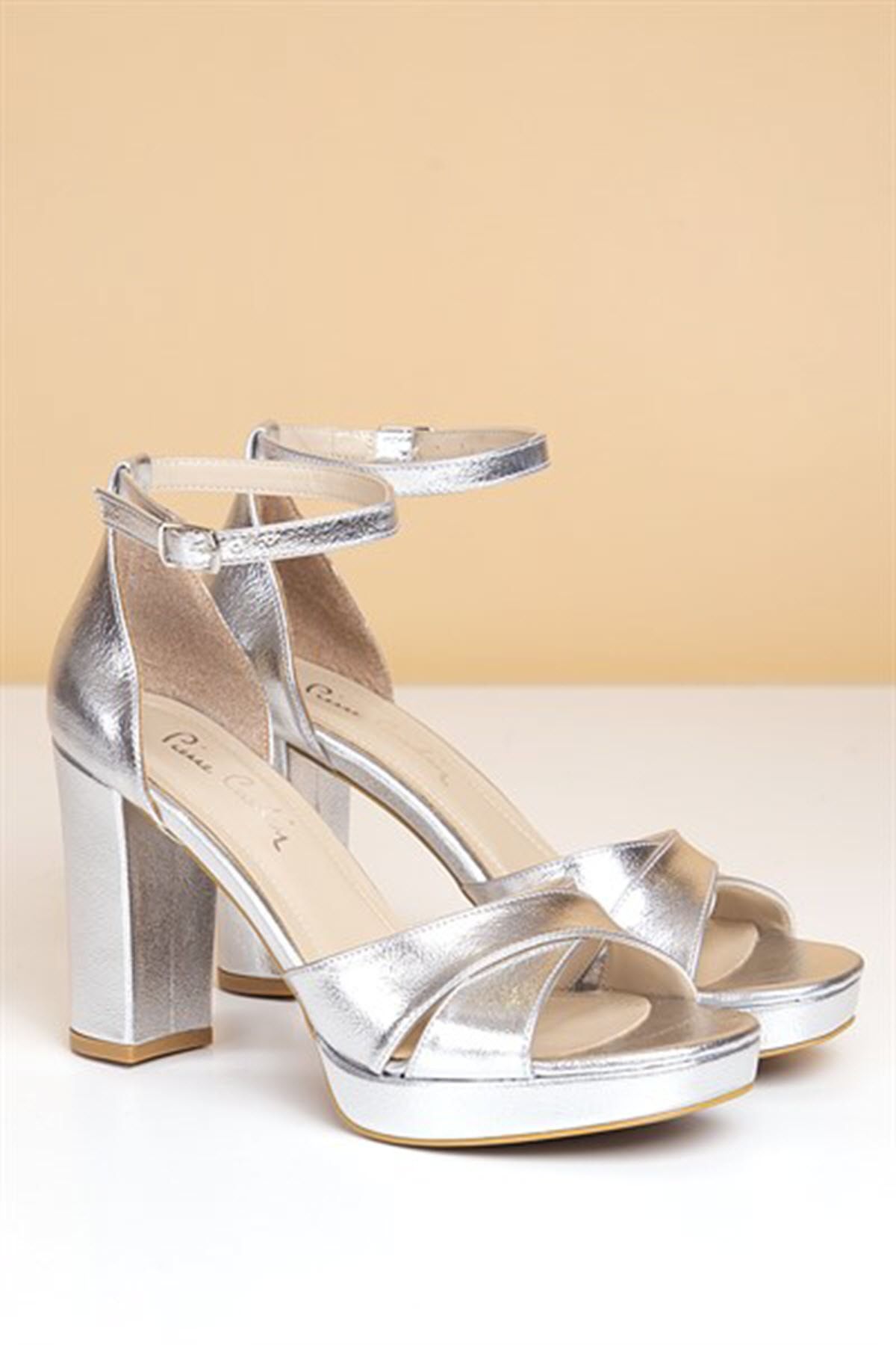Pierre Cardin PC-50166 Parlak Gümüş Kadın Ayakkabı