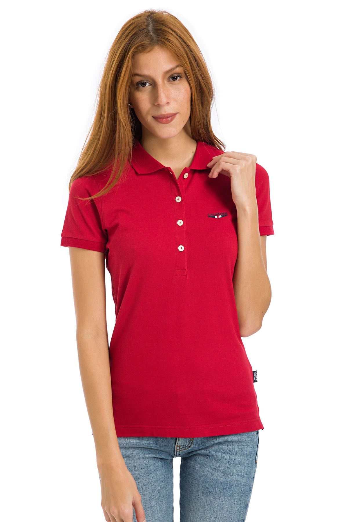 Galvanni Kadın  Kırmızı Polo Tişört - NYKO