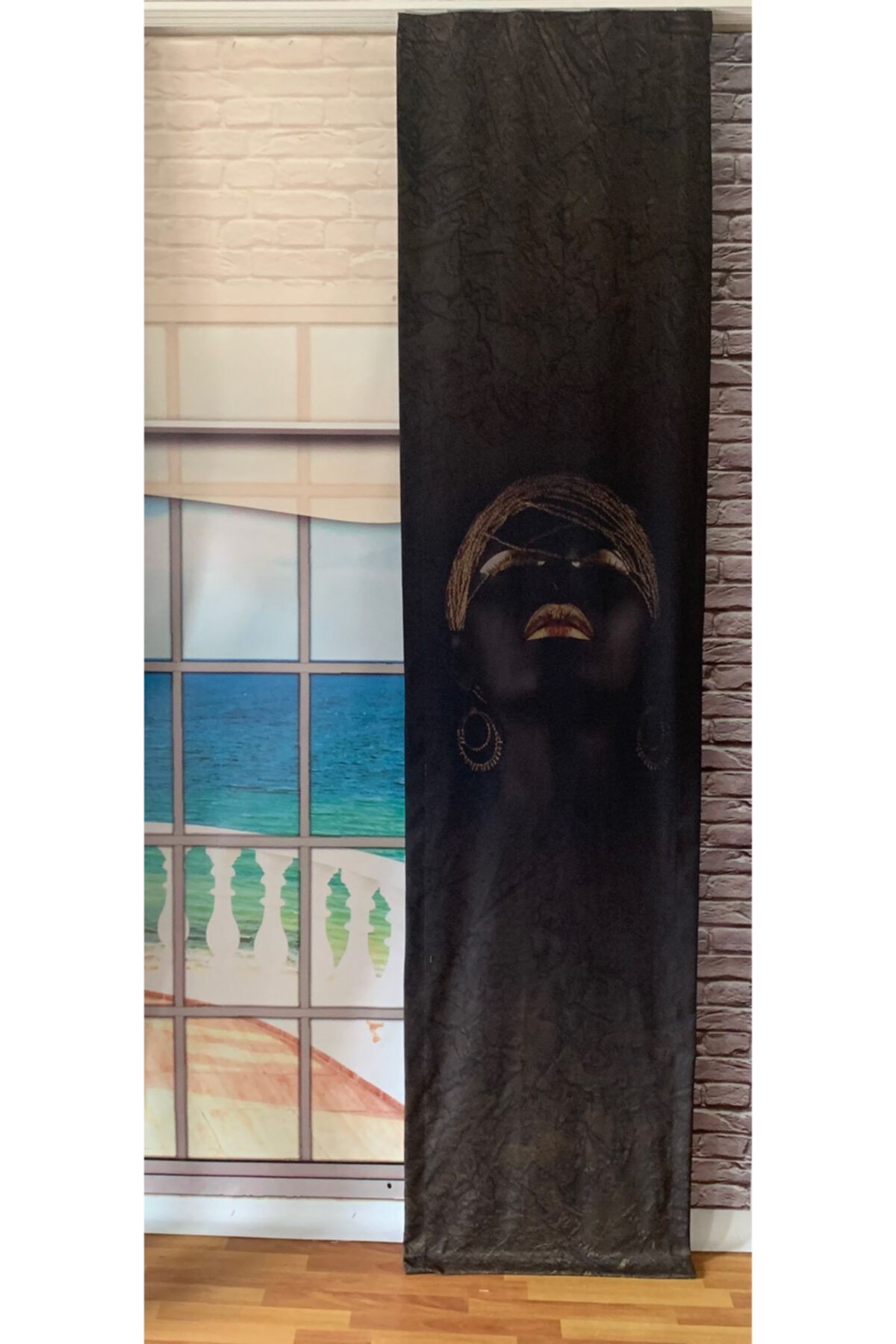Nebumu Afrikalı Kadın Temalı  Japon Fon Perde 60 cm