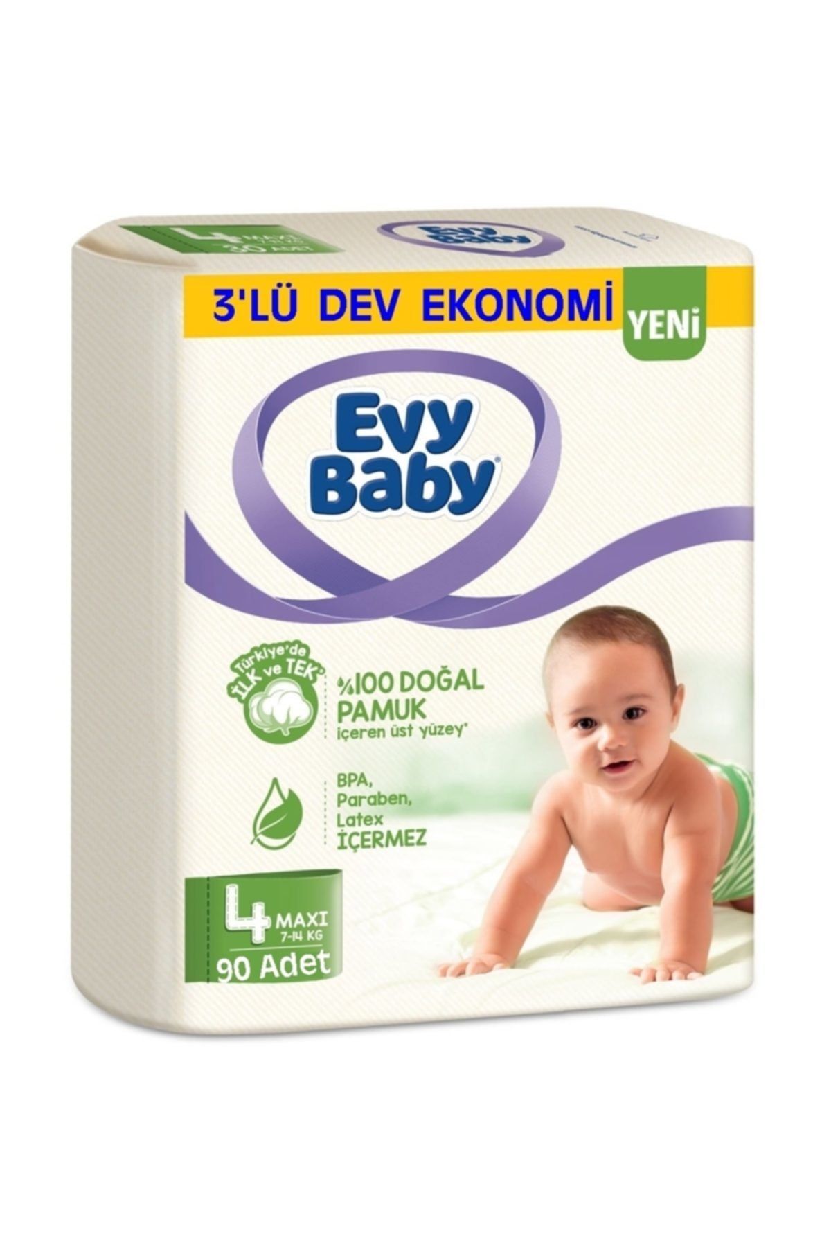 Evy Baby Bebek Bezi Maxi 4 Beden 7-14 Kg 90 Adet