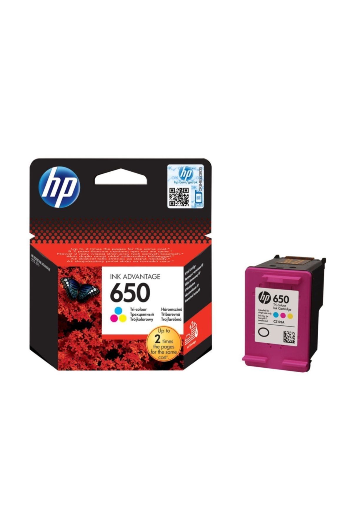 HP 650 Color Renkli Kartuş Cz102Ae / Hp