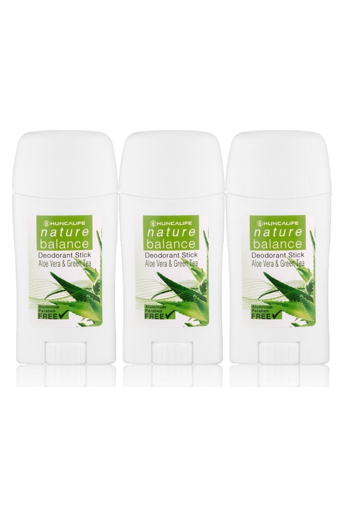 Huncalife Nature Balance Deodorant Stick 50 ml - Aloe Vera & Yeşil Çay*3 Adet Avantajlı Paket