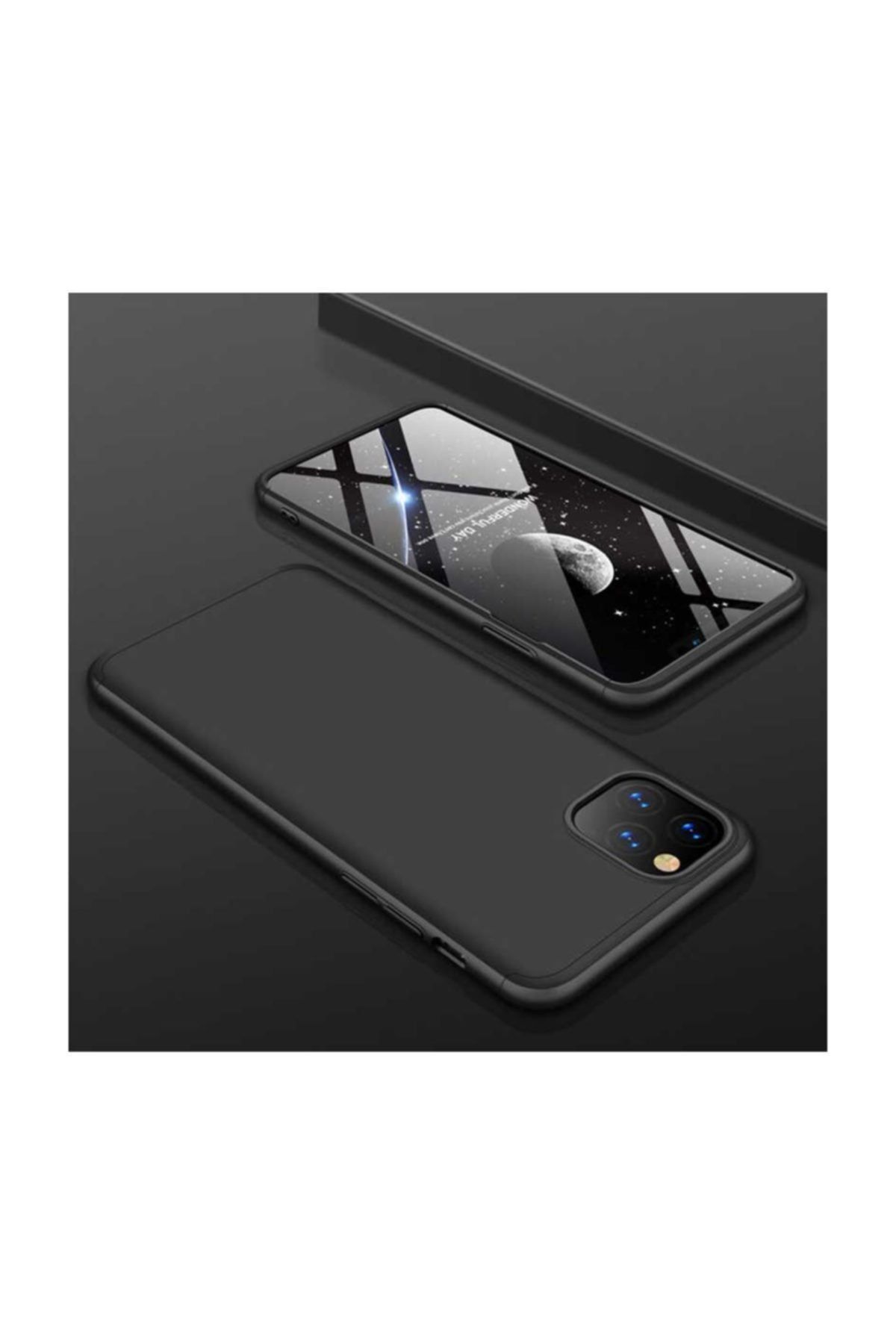 Dara Aksesuar Apple Iphone 11 Pro Max Uyumlu Telefon Kılıfı Kamera Korumalı Platinum Kılıf Siyah