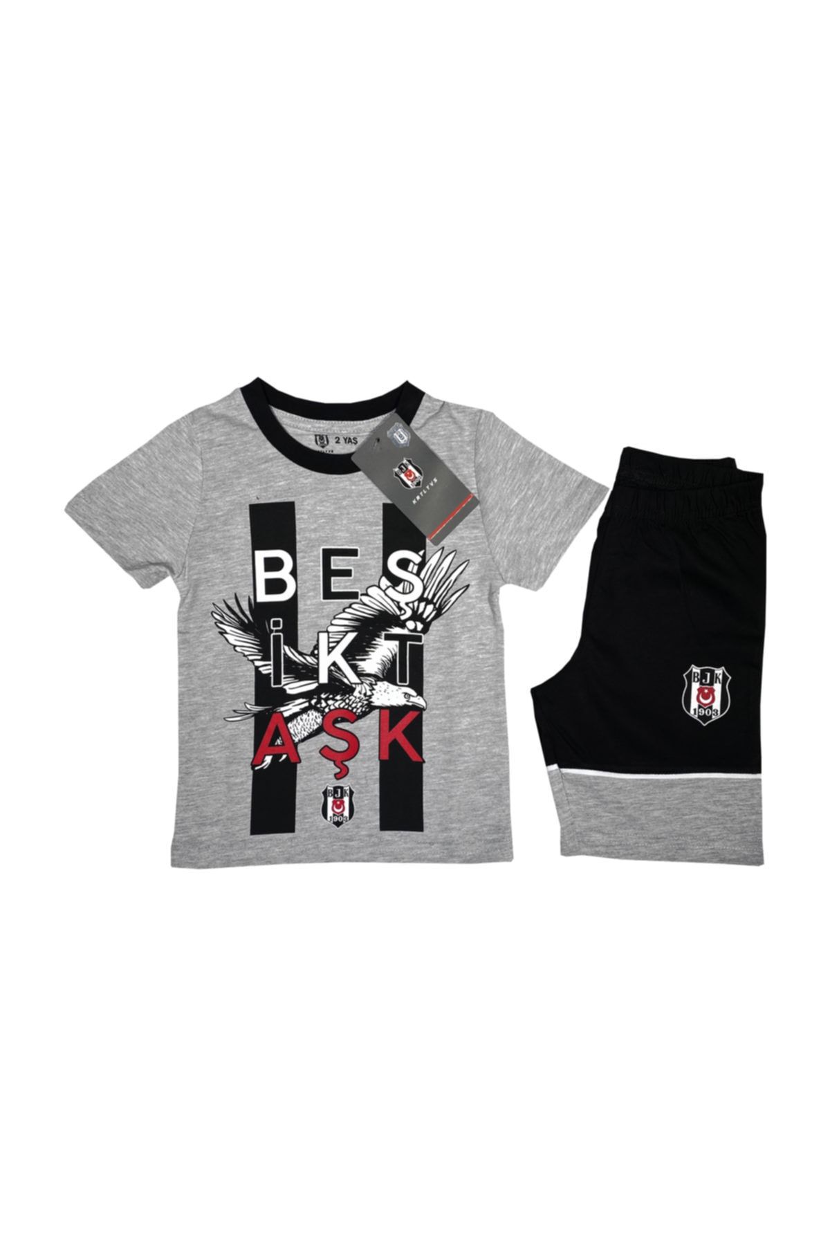 Beşiktaş Beşiktaş T-shirt Takım (2-7 Yaş) %100 Orijinal Lisanslı  -bjk2452