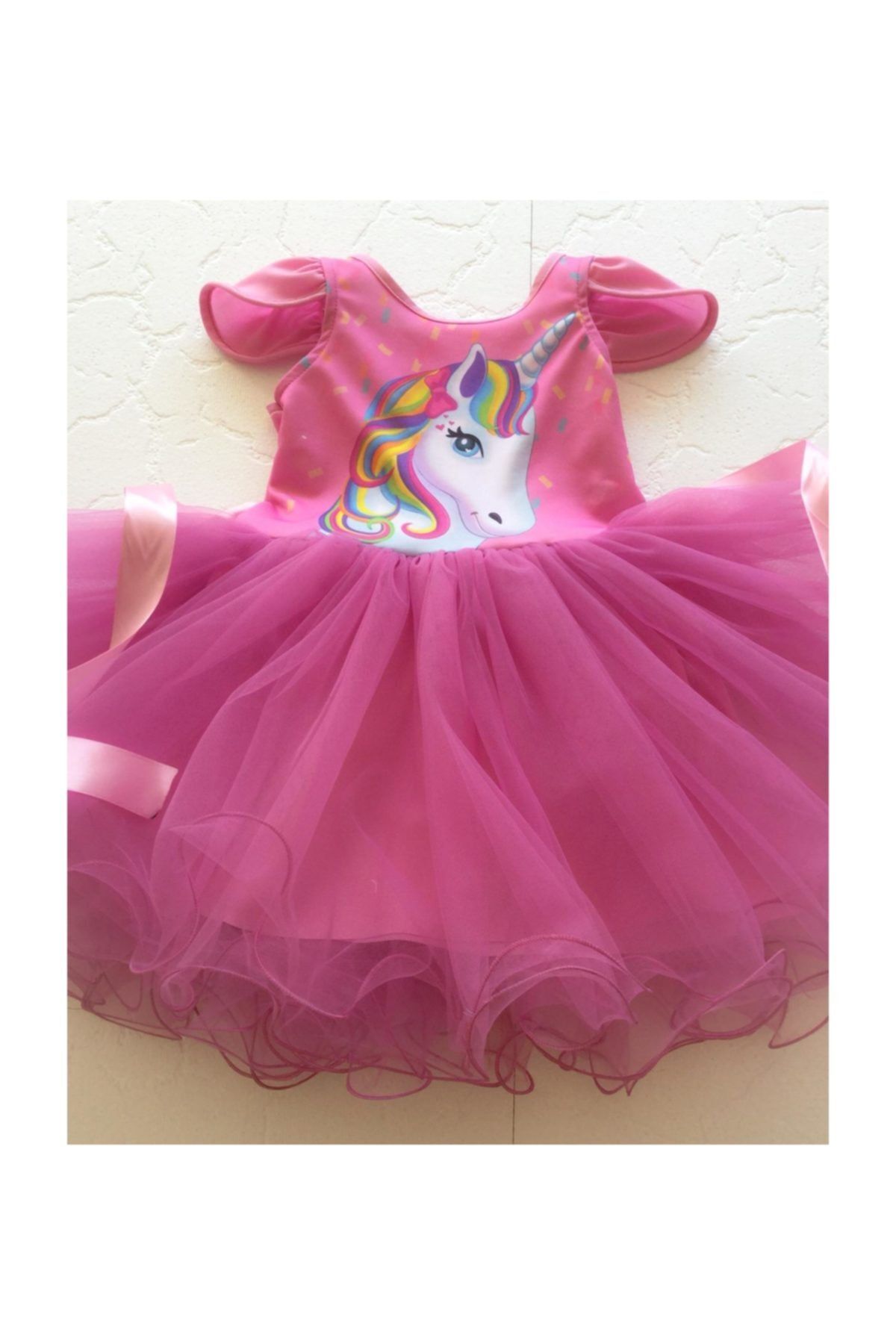 Lady Lou Unicorn Kostümü, Prenses Kız Çocuk Elbise Kabarık Unıcorn Tek Boynuz Tütülü Doğum Günü Kostüm