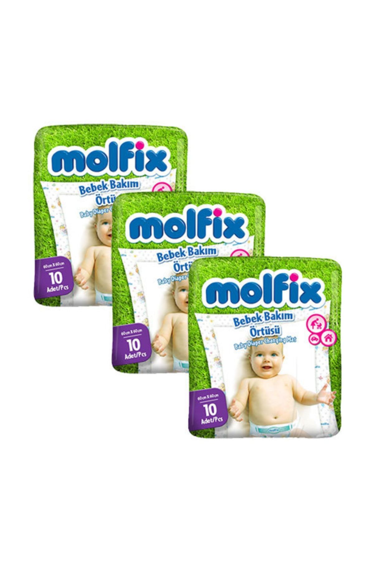 Molfix Alt Açma - Değiştirme Bezi Bebek Bakım Örtüsü 10x3 30 Adet