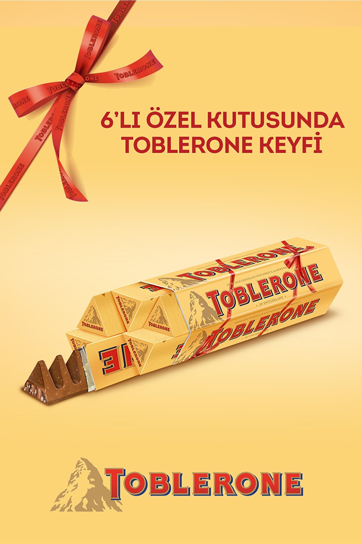 Toblerone Keyfi 6'lı Özel Paketinde  100 gr  6 Adet