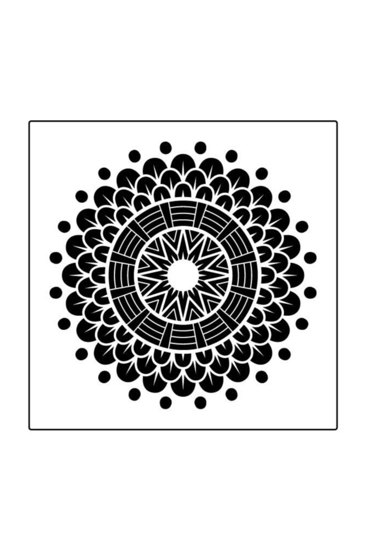 Artikel Mandala 12 Stencil Tasarımı 30 X 30 cm