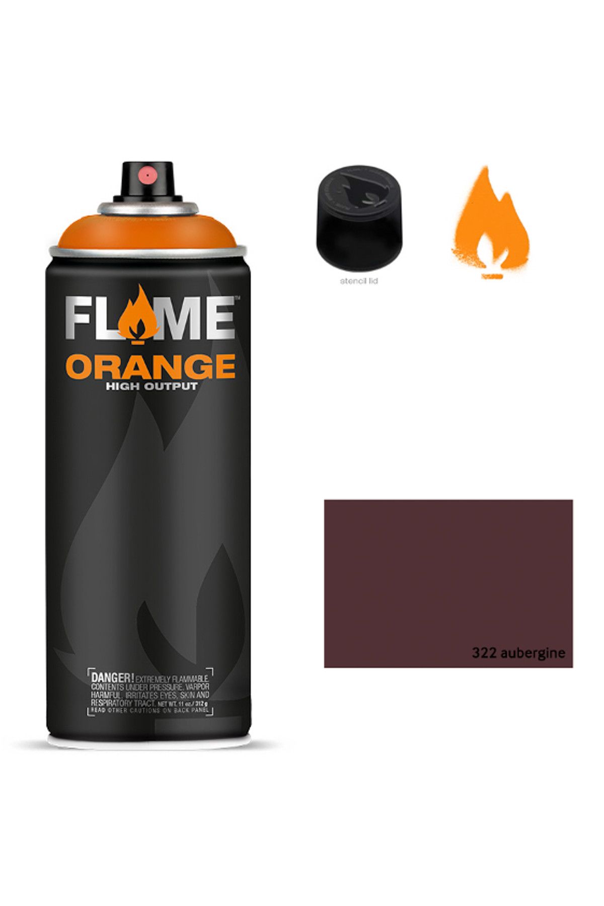 Flame Orange 400ml Sprey Boya N:322 Aubergine 5699972