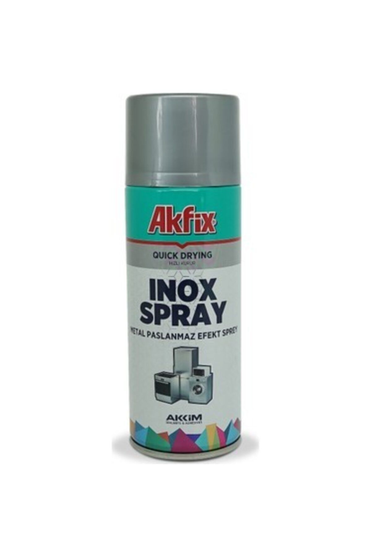 Akfix Inox Stell Effect Sprey Boya 400 ml