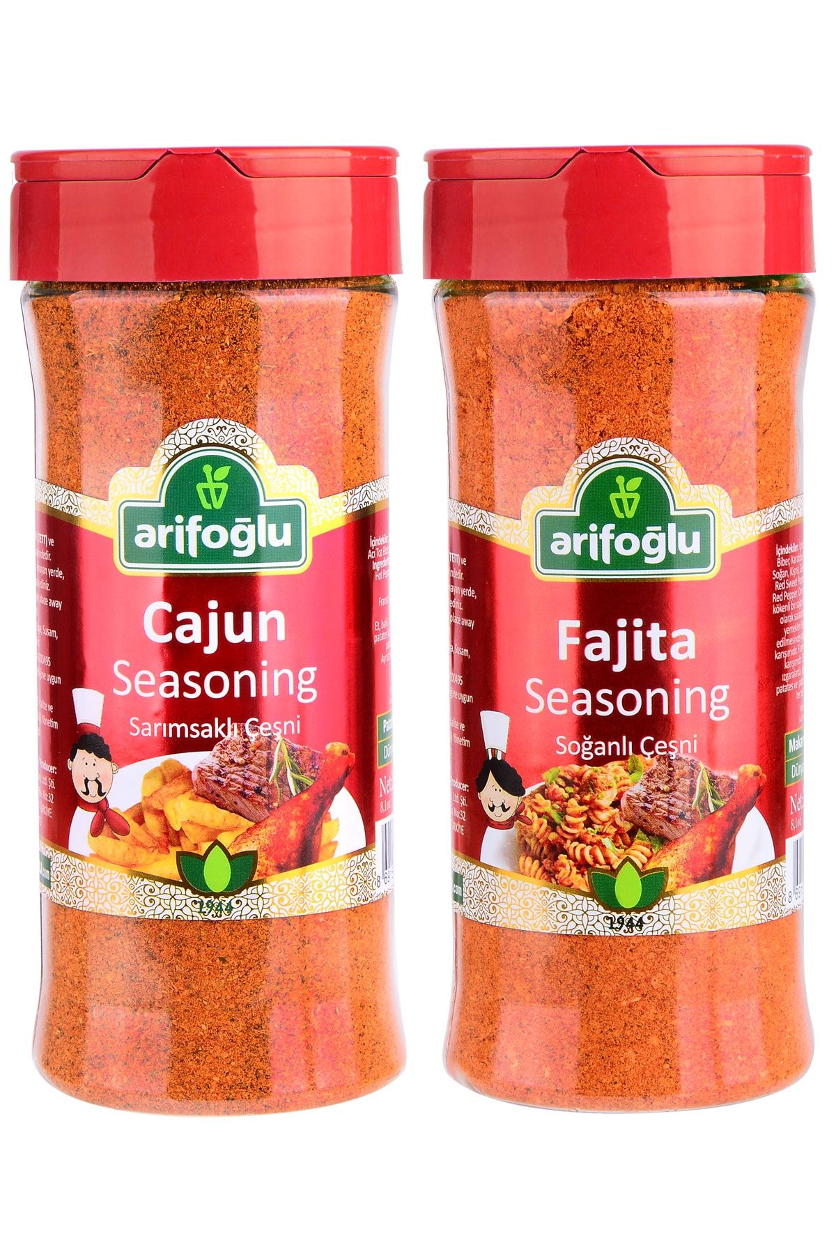 Arifoğlu Cajun Seasoning 230g + Fajita Seasoning 230g (2 Ürün)