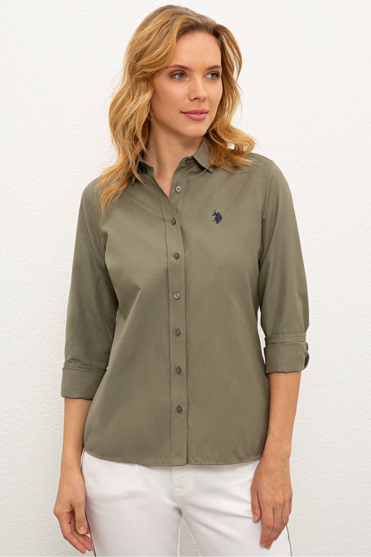 U.S. Polo Assn. Yeşil Kadın Gömlek