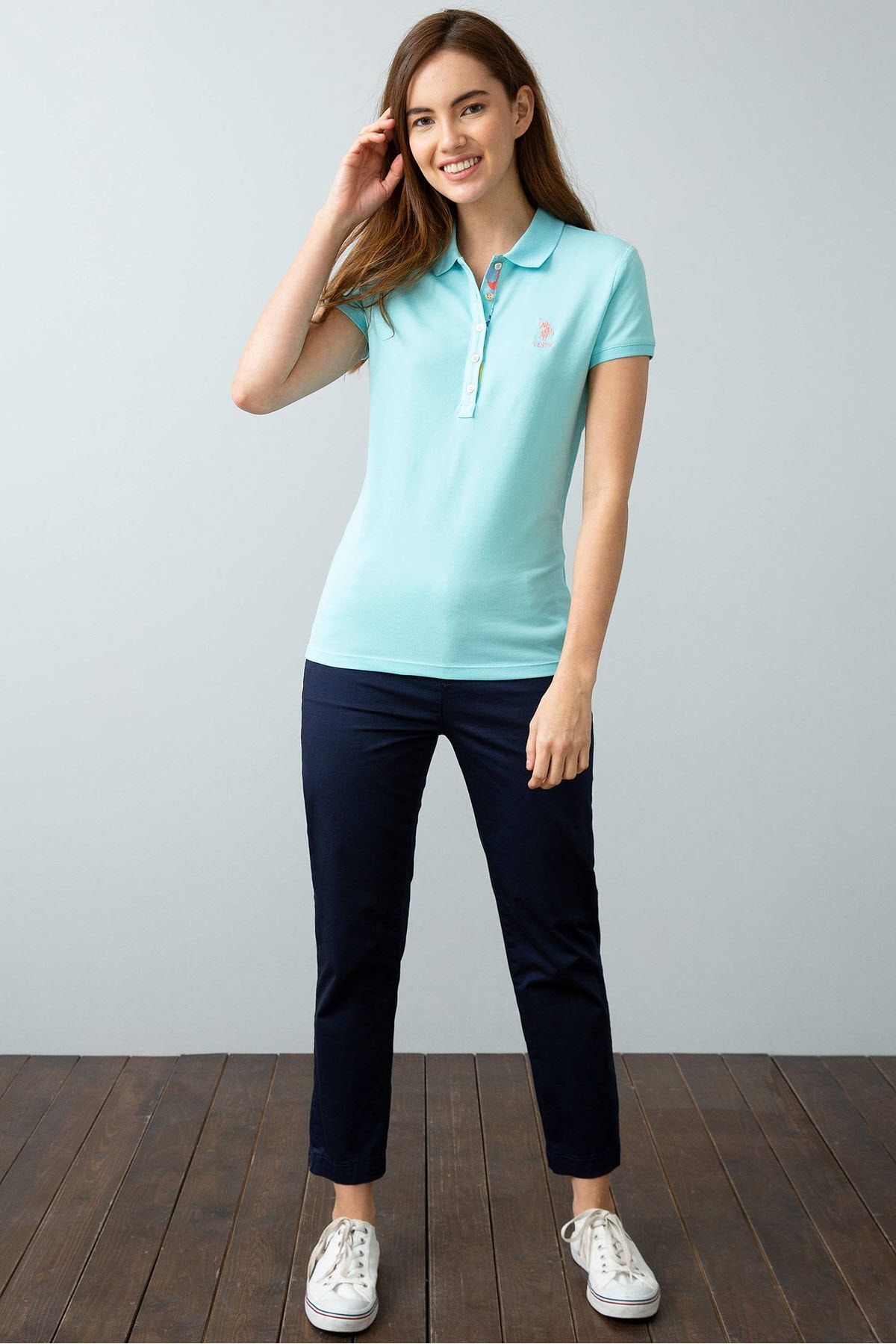 U.S. Polo Assn. Mavi Kadin T-Shirt