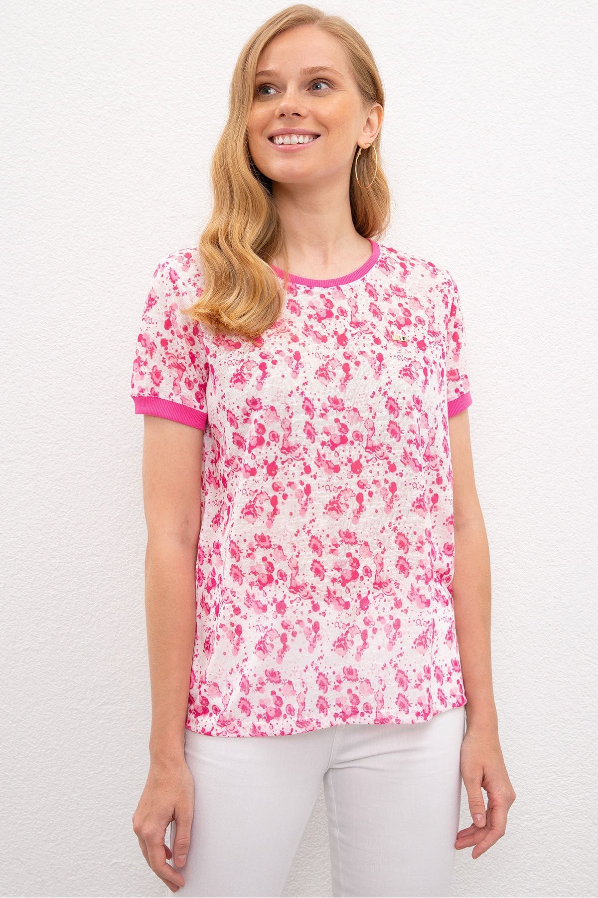 U.S. Polo Assn. Pembe Kadin T-Shirt