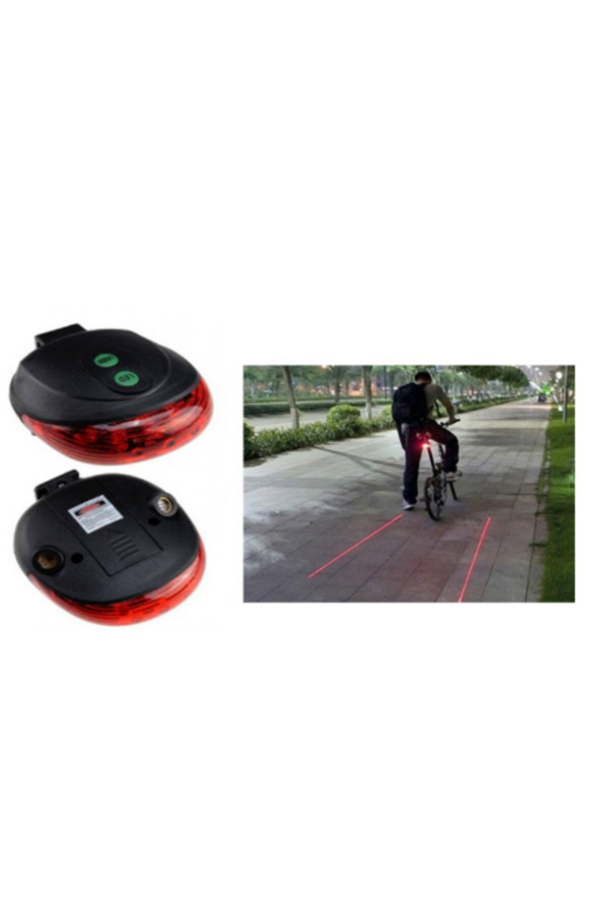 Genel Markalar Lazer Güvenlik Şeritli Bisiklet Stop Lambası (4172)