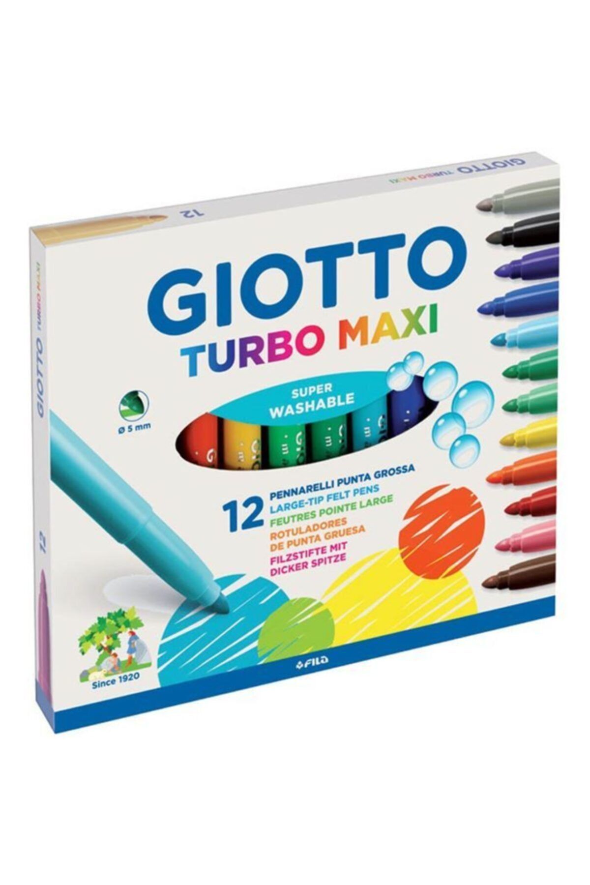 Giotto Turbo Maxi 12 Renk Keçeli Kalem