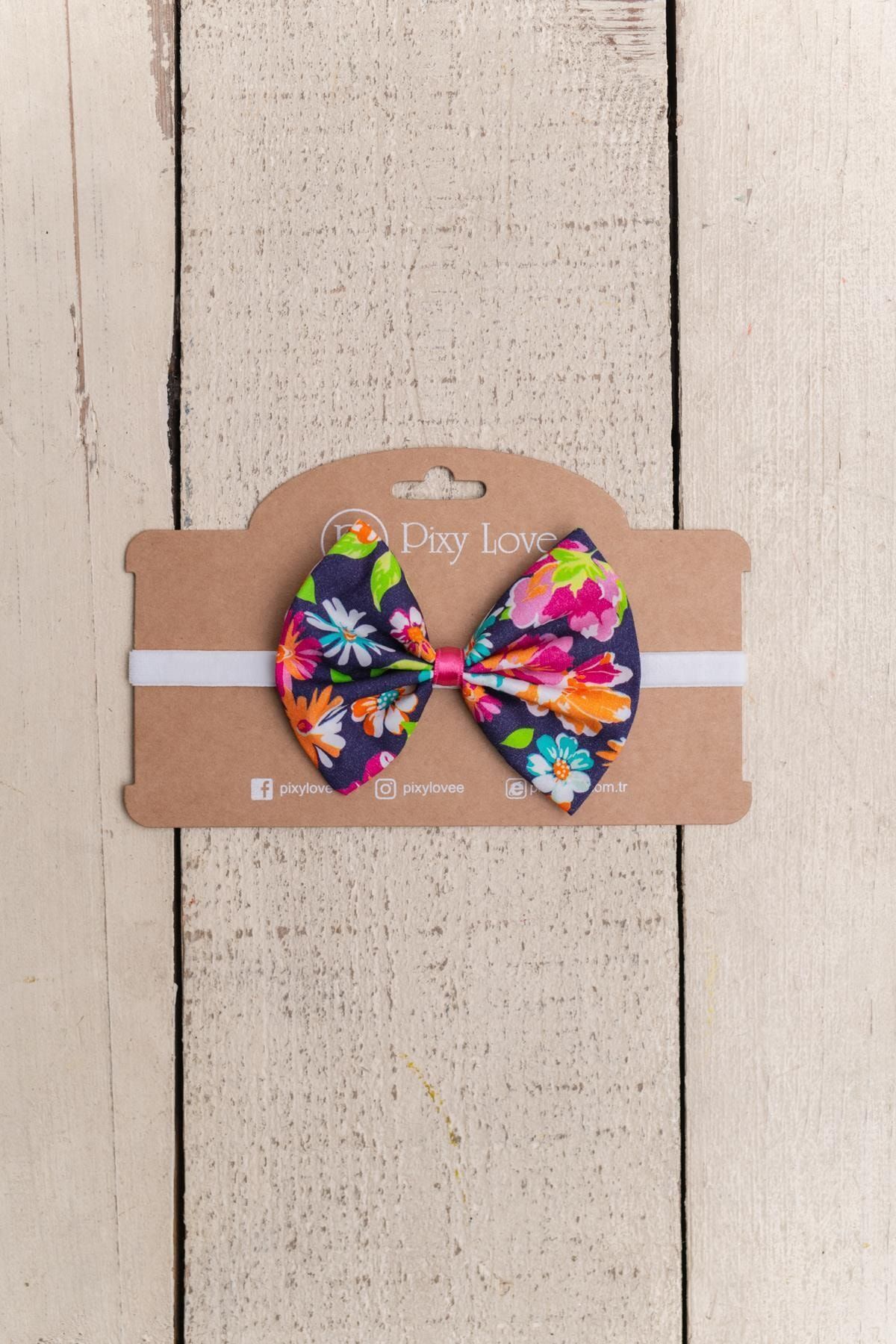 Pixy Love Lacivert Kız Çocuk Bandana Fiyonk Garden