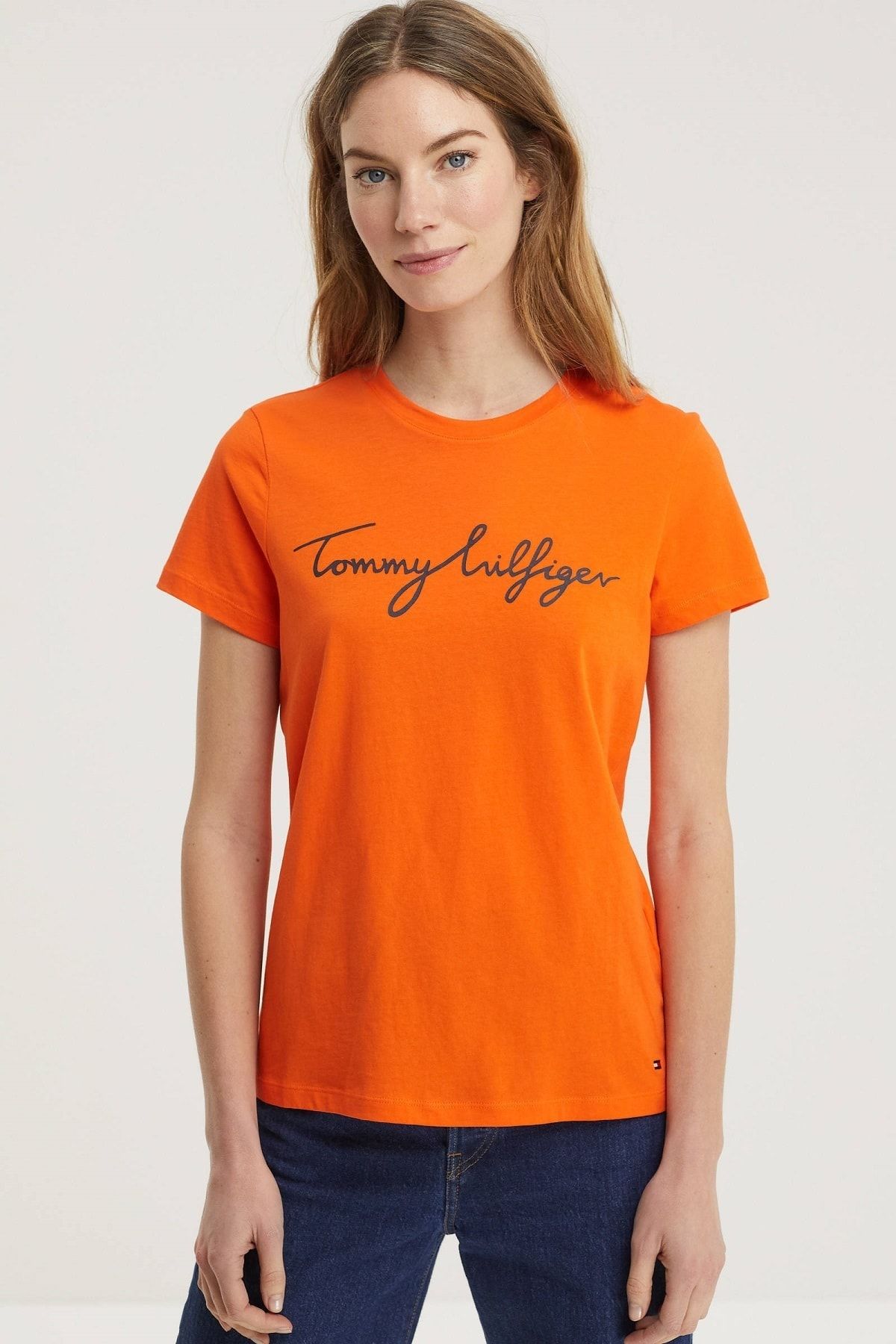 Tommy Hilfiger Crew Neck Graphic Signature Logo T-shirt Ww0ww28682