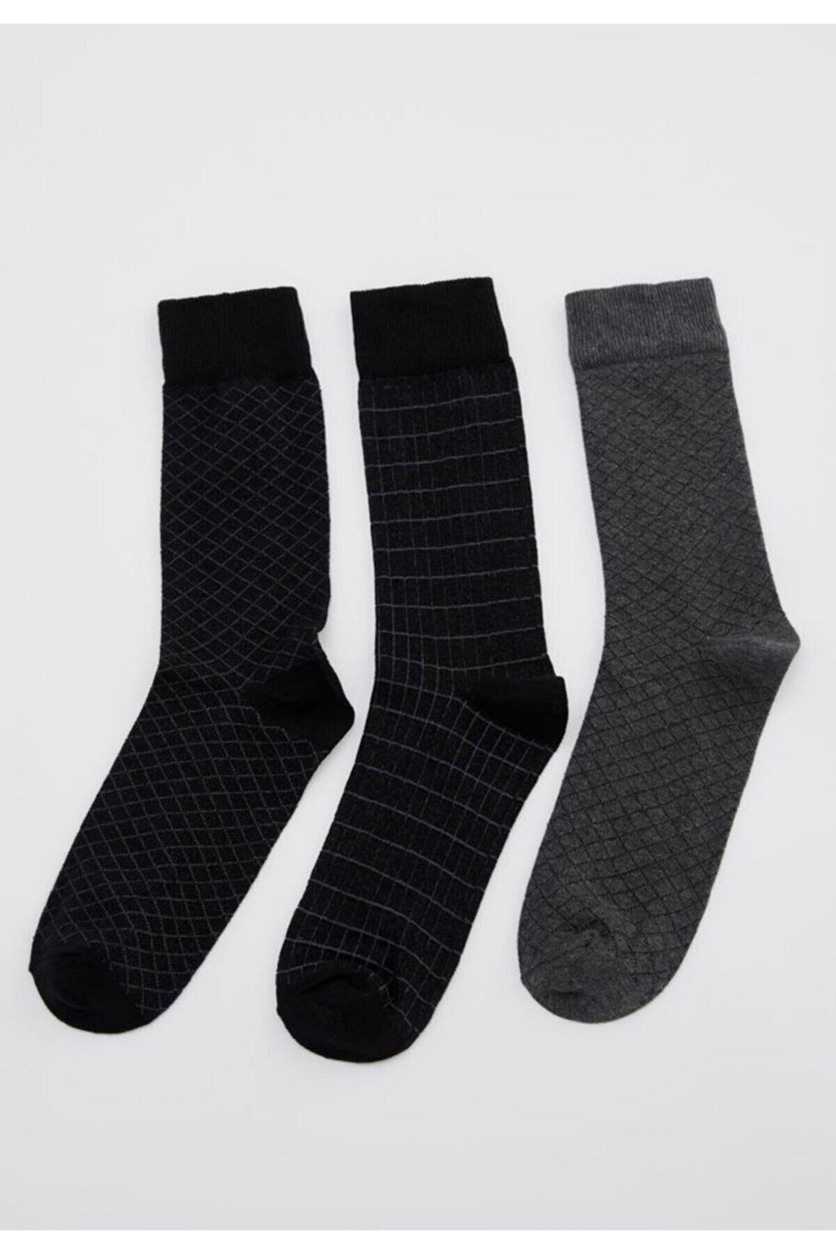 Defacto Erkek Pamuklu 3'lü Soket Çorap