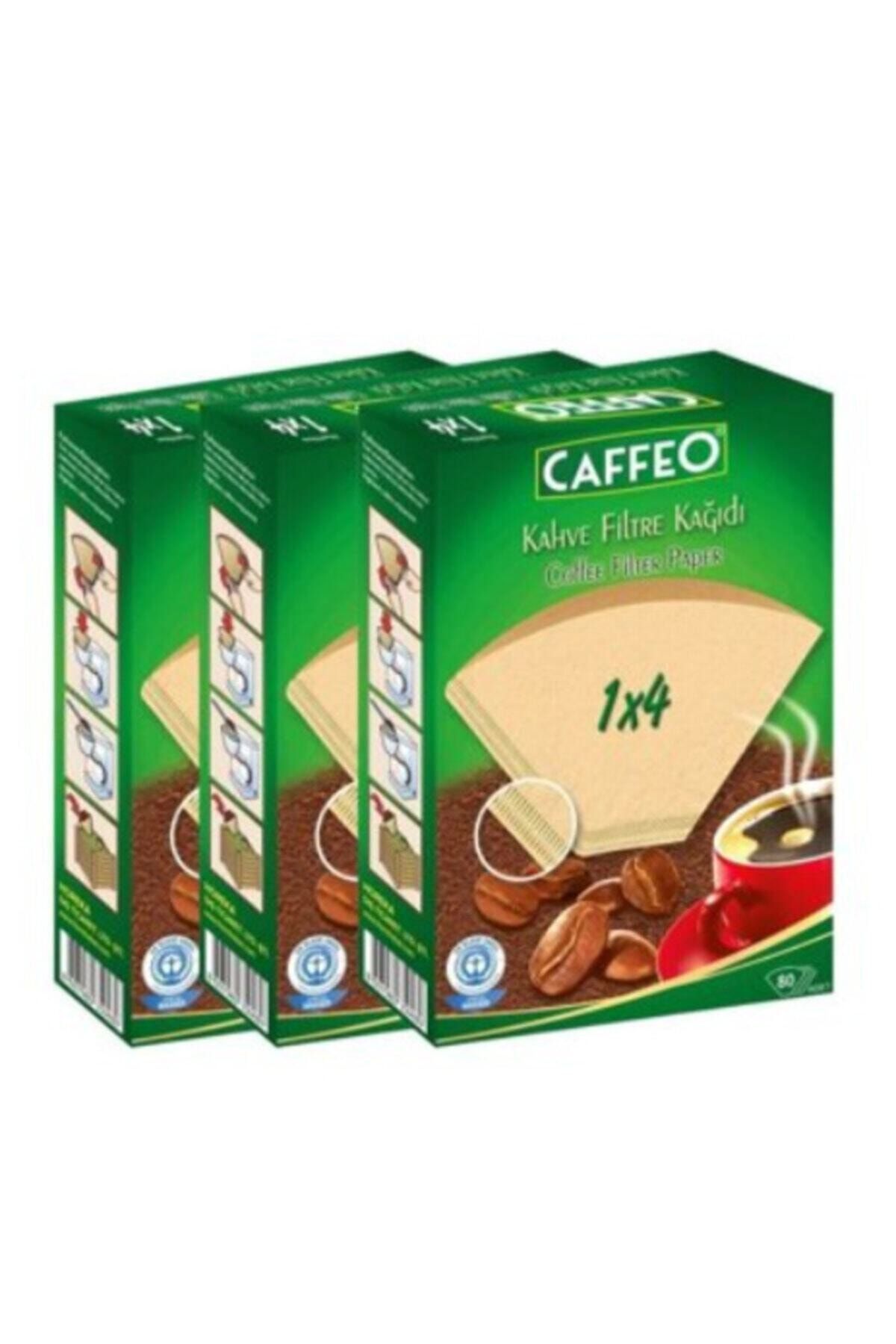 Caffeo Kahve Filtre Kağıdı 1x4 80 Adet 3 Lü Set (240 Adet)