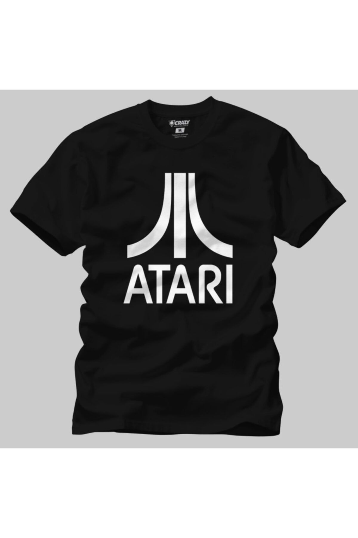 Crazy Erkek Siyah Atari Rough Logo Tişört