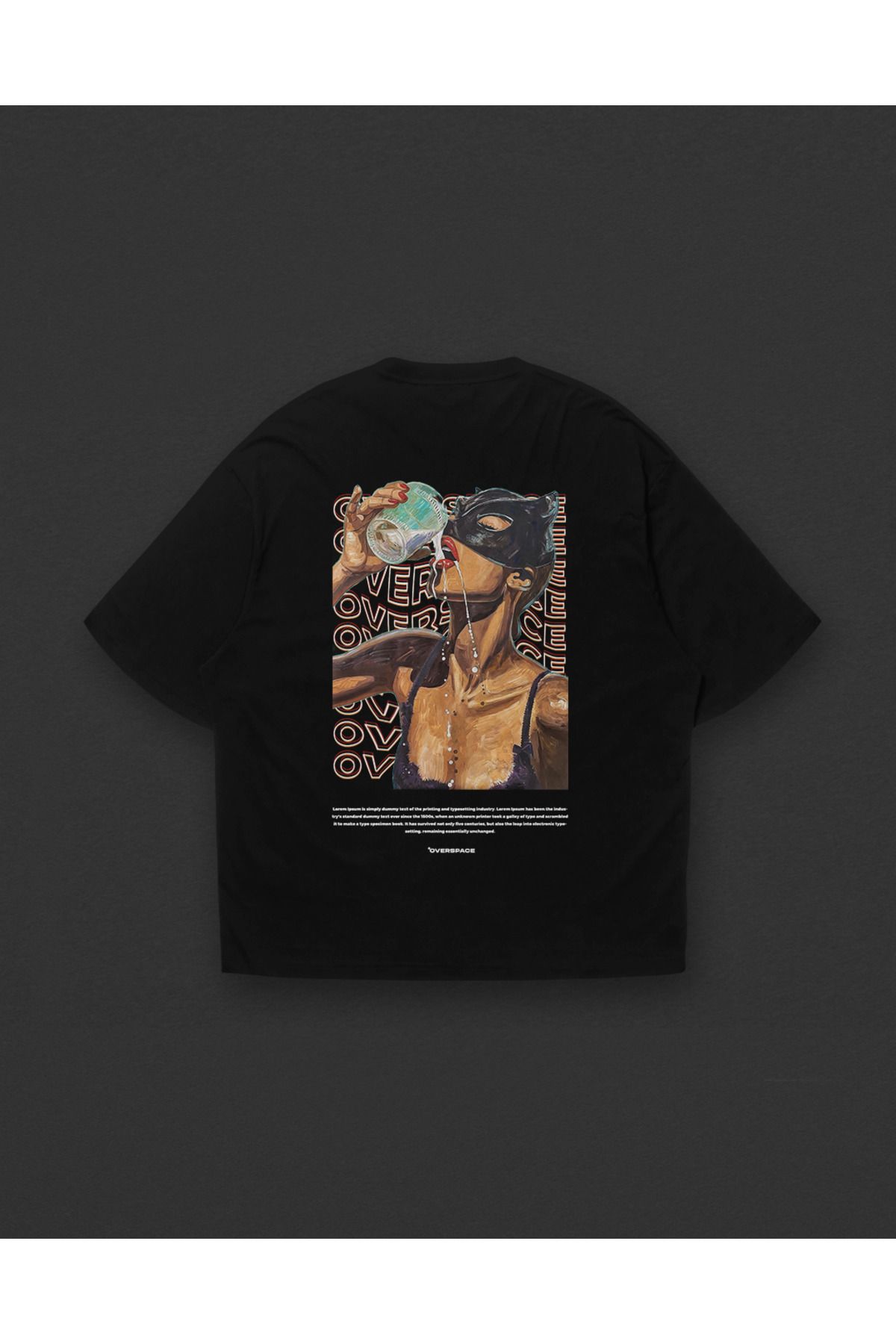 Space OverSize Baskılı T-Shirt