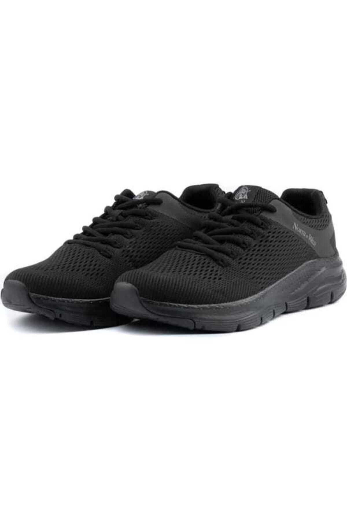 NORT OF WILD Unreval Erkek Siyah Sneaker Yürüyüş Hafızalı Taban Spor Ayakkabı