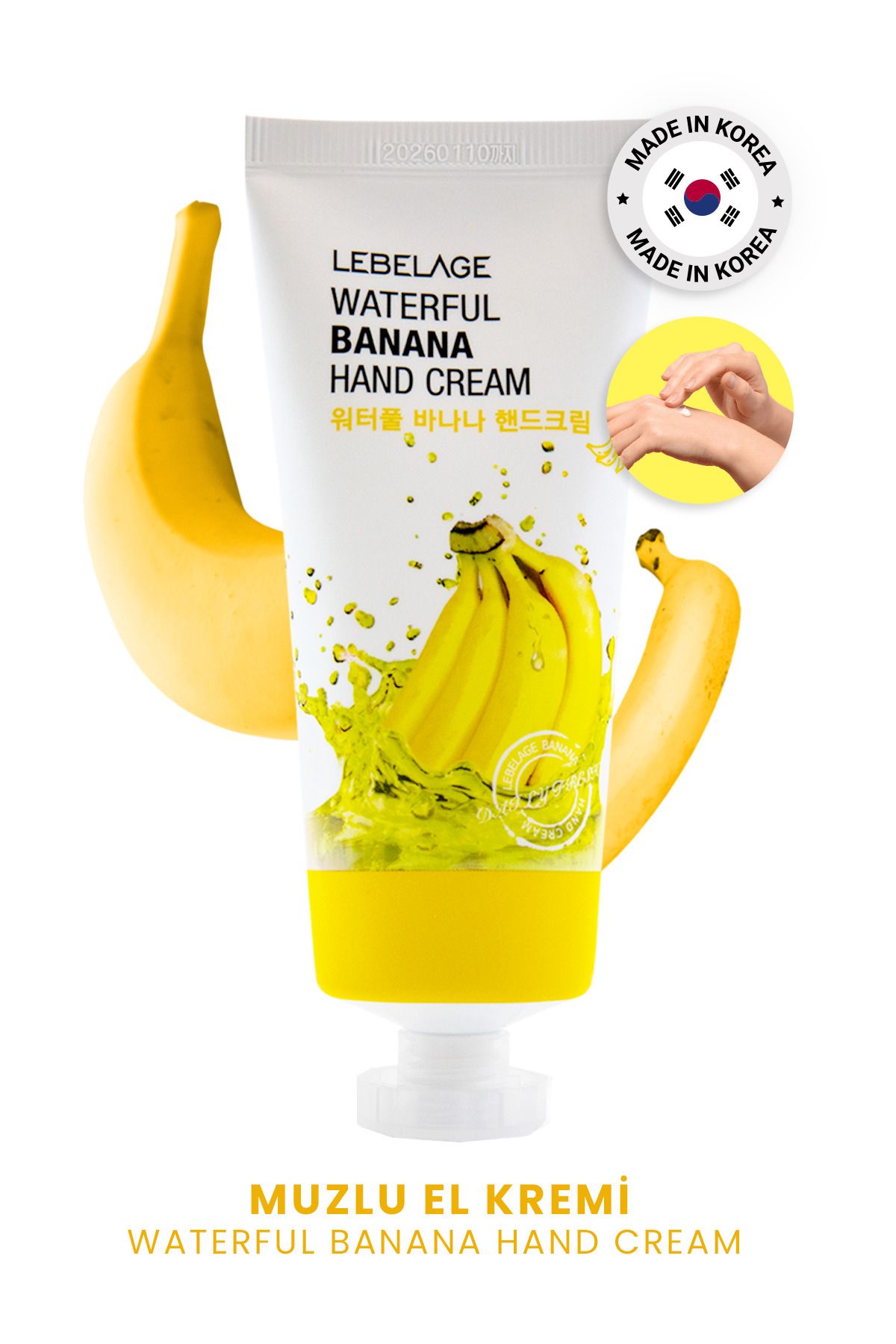 LEBELAGE Nemlendirici El Kremi Lebelage Waterful Banana Hand Cream 100 ml Büyük Boy