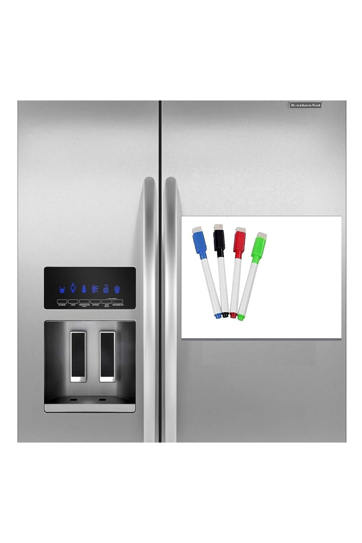 Hdg Magnetli Kalemli Buzdolabı Notluk 30x42 cm - Manyetik Buzdolab Not Panosu + 4 kalem
