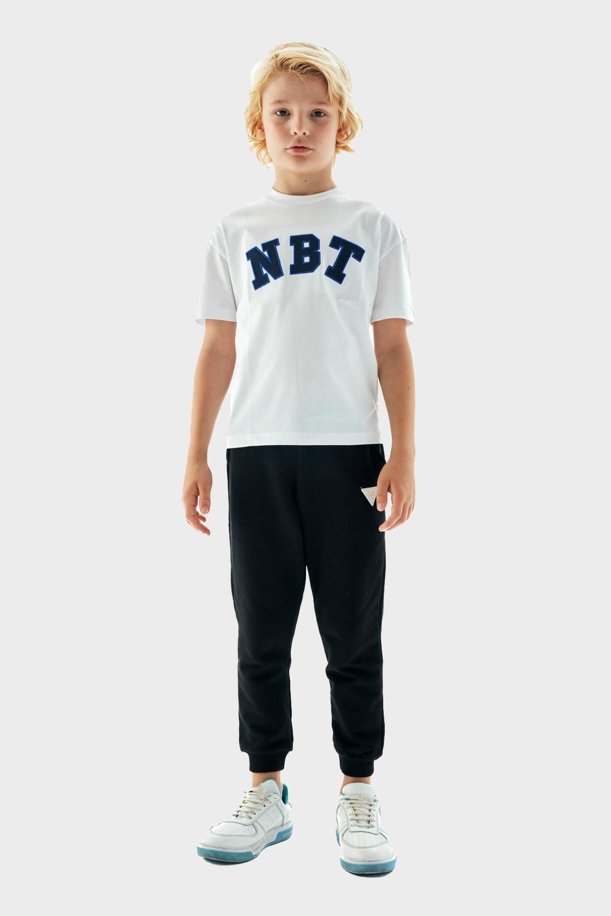 Nebbati Erkek Çocuk Beyaz T-Shirt 23PFWNB3534