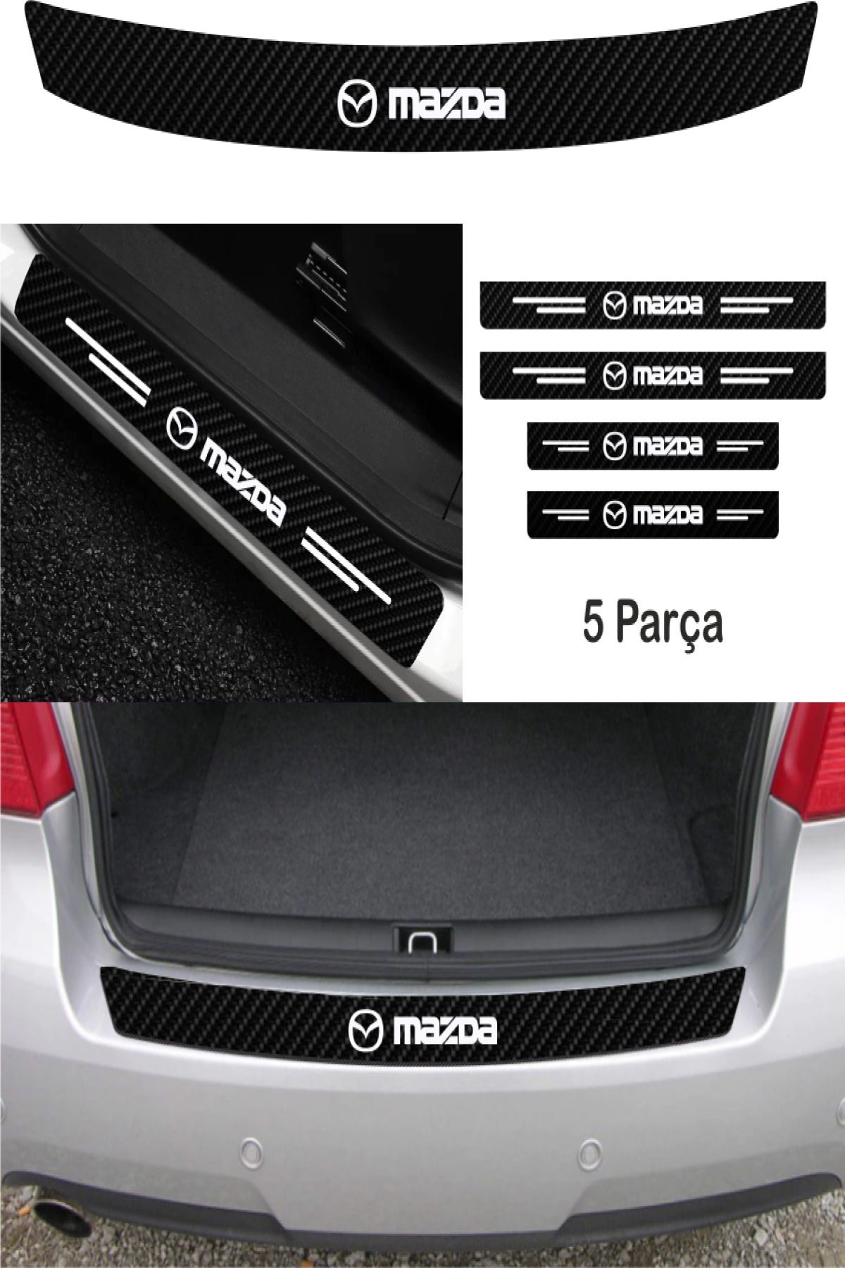 Ena Butik Mazda Lantis Bağaj ve Kapı Eşiği Karbon Sticker (SET)