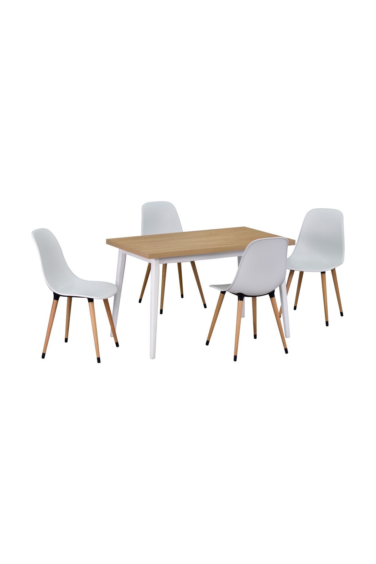 VİLİNZE Vilinze Eames Sandalye Avanos Ahşap MDF Mutfak Masası Takımı - 70x120 cm