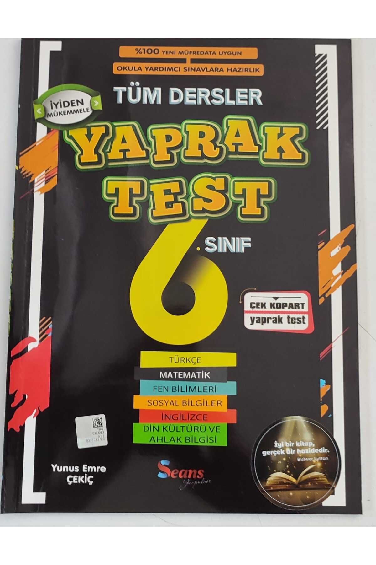 Seans Yayınları Seans 6.sınıf Tüm Dersler Yaprak Test