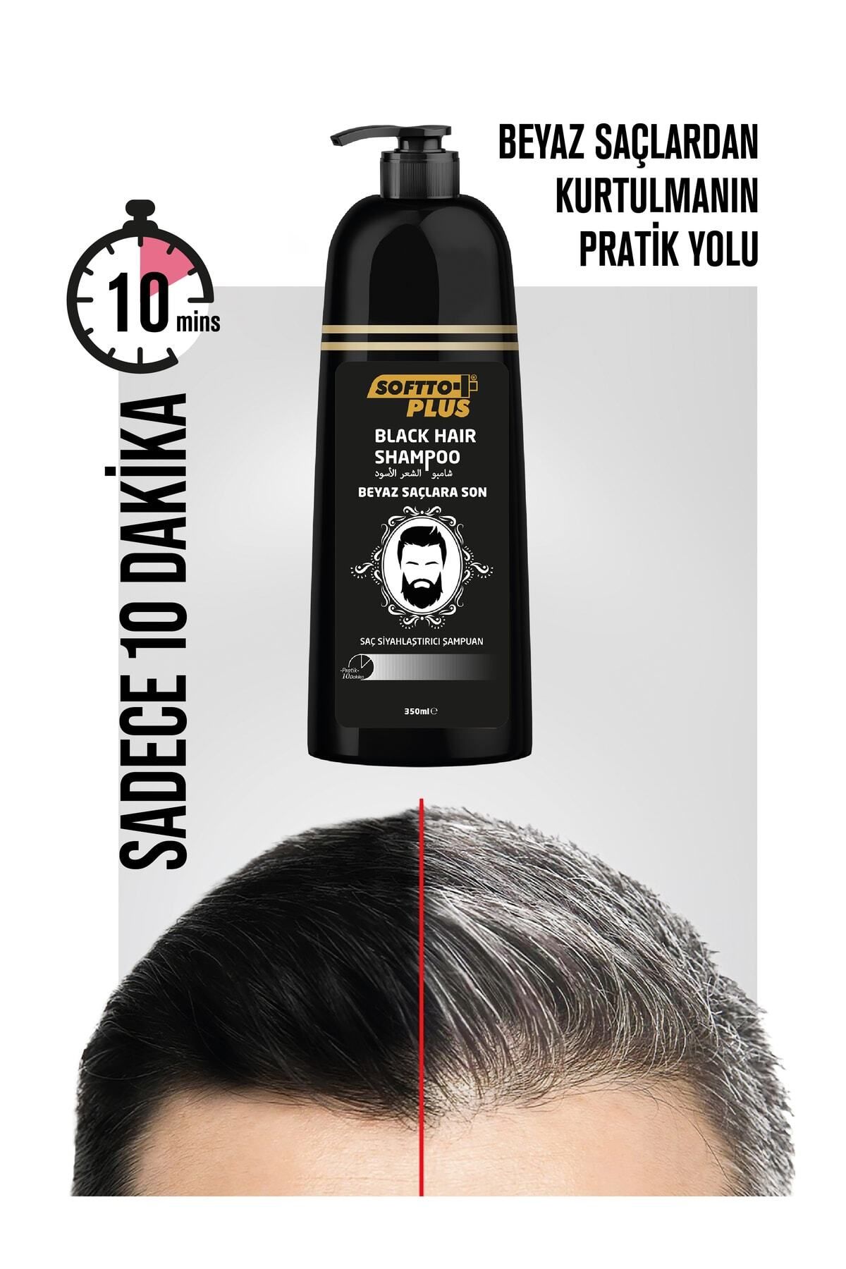 Softto Plus Saç Siyahlaştırıcı Şampuan 350 Ml