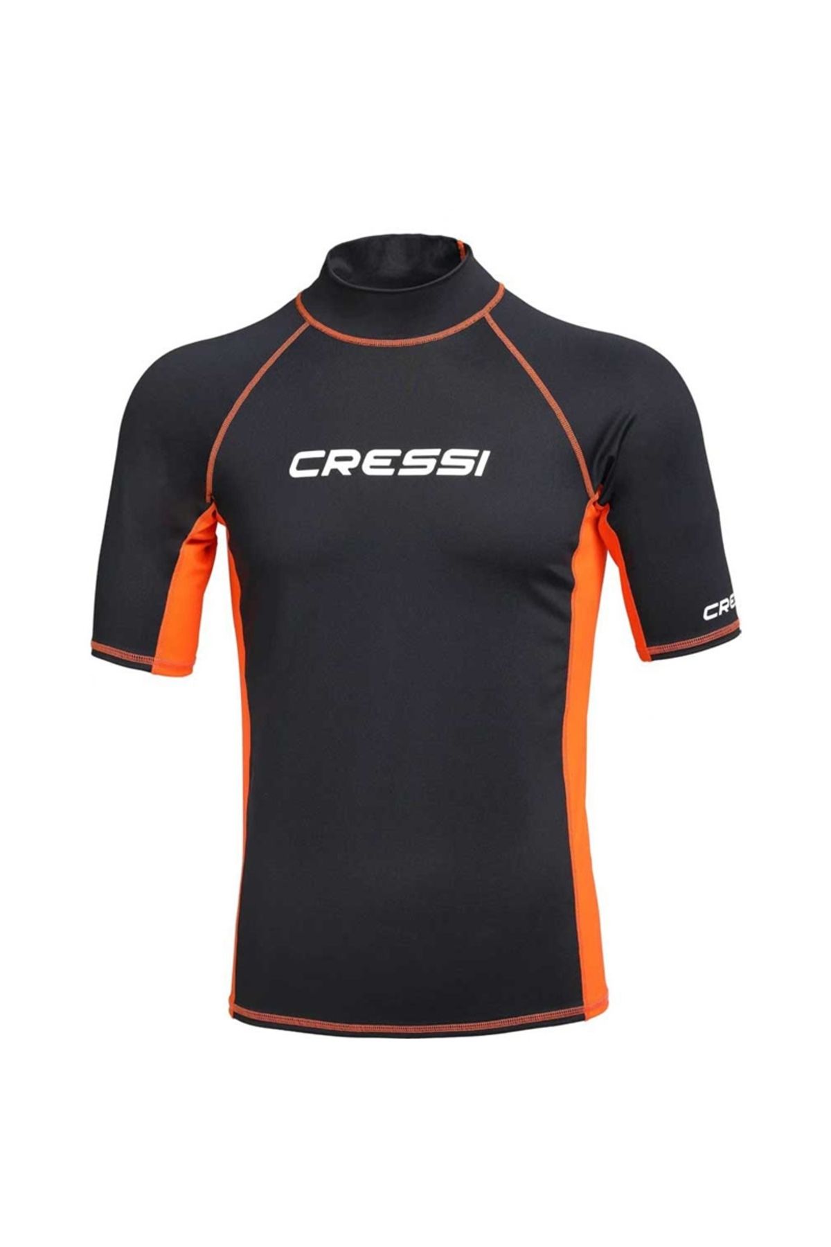 cressi sub Rash Guard Man T-Shirt BLACK - ORANGE-XL - NO:5