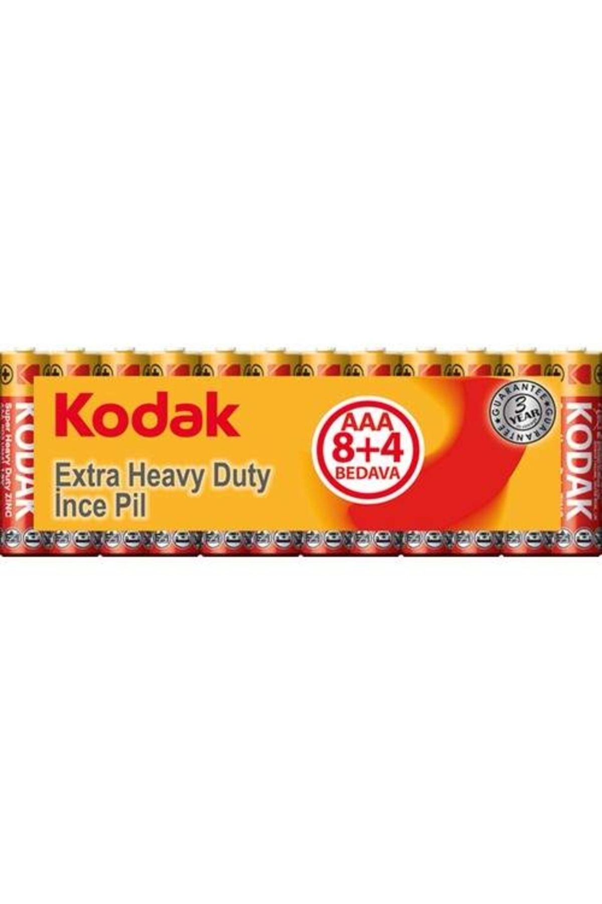 Kodak 8+4 Adet Çınko Karbon Shrınk Kalem Pıl